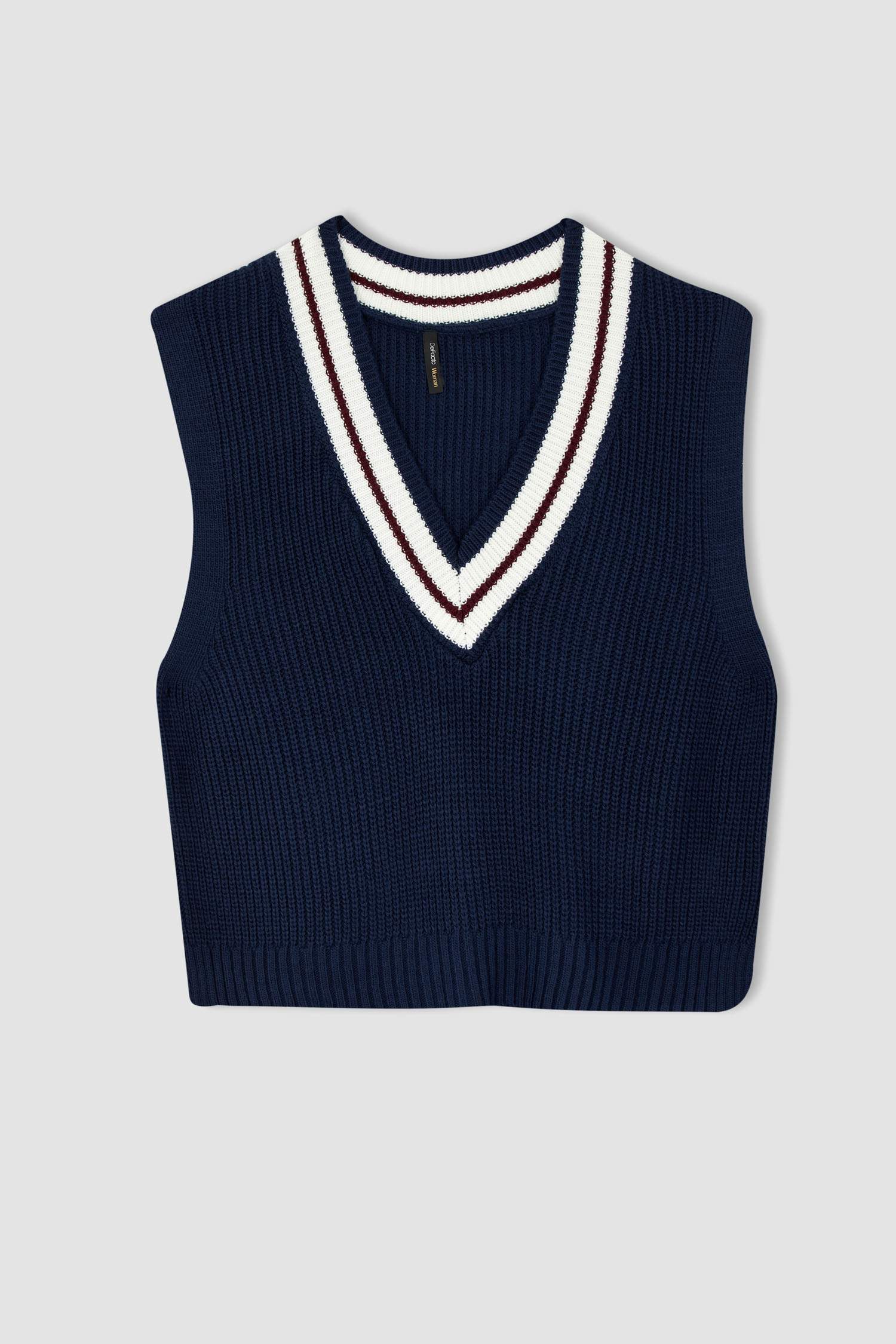 Жилет стандартного кроя Вязанная для женщин