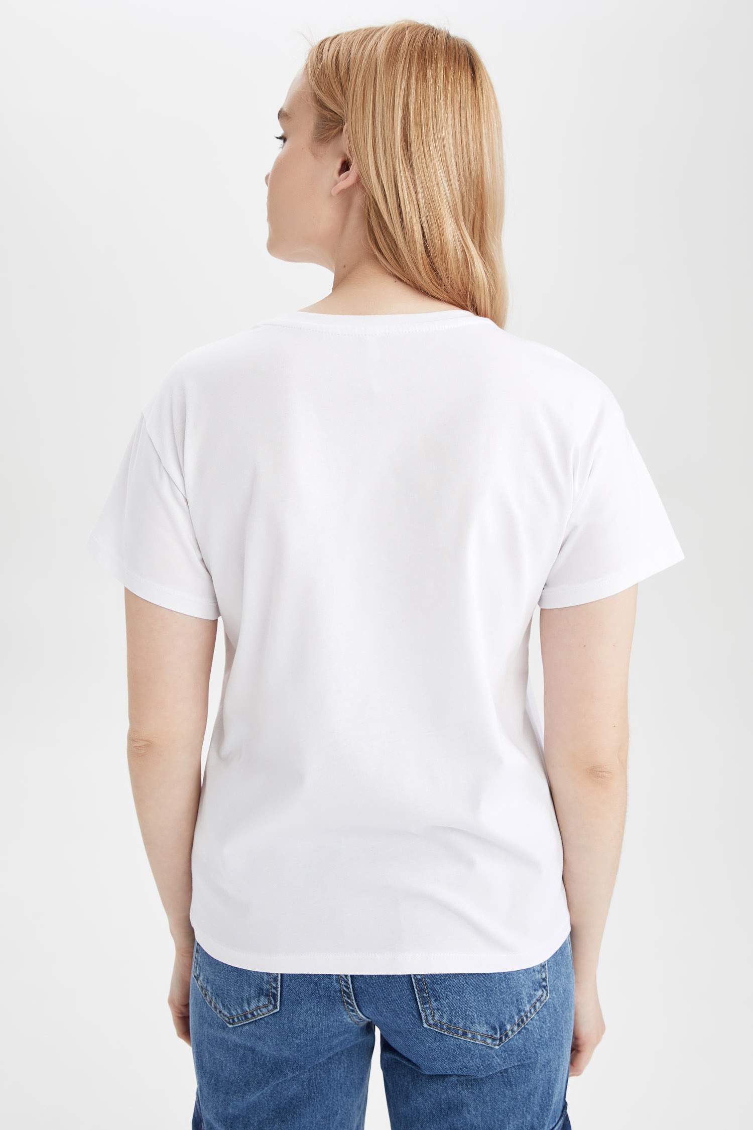 Regular Fit Crew Neck Capricorn Printed Short Sleeve T-Shirt