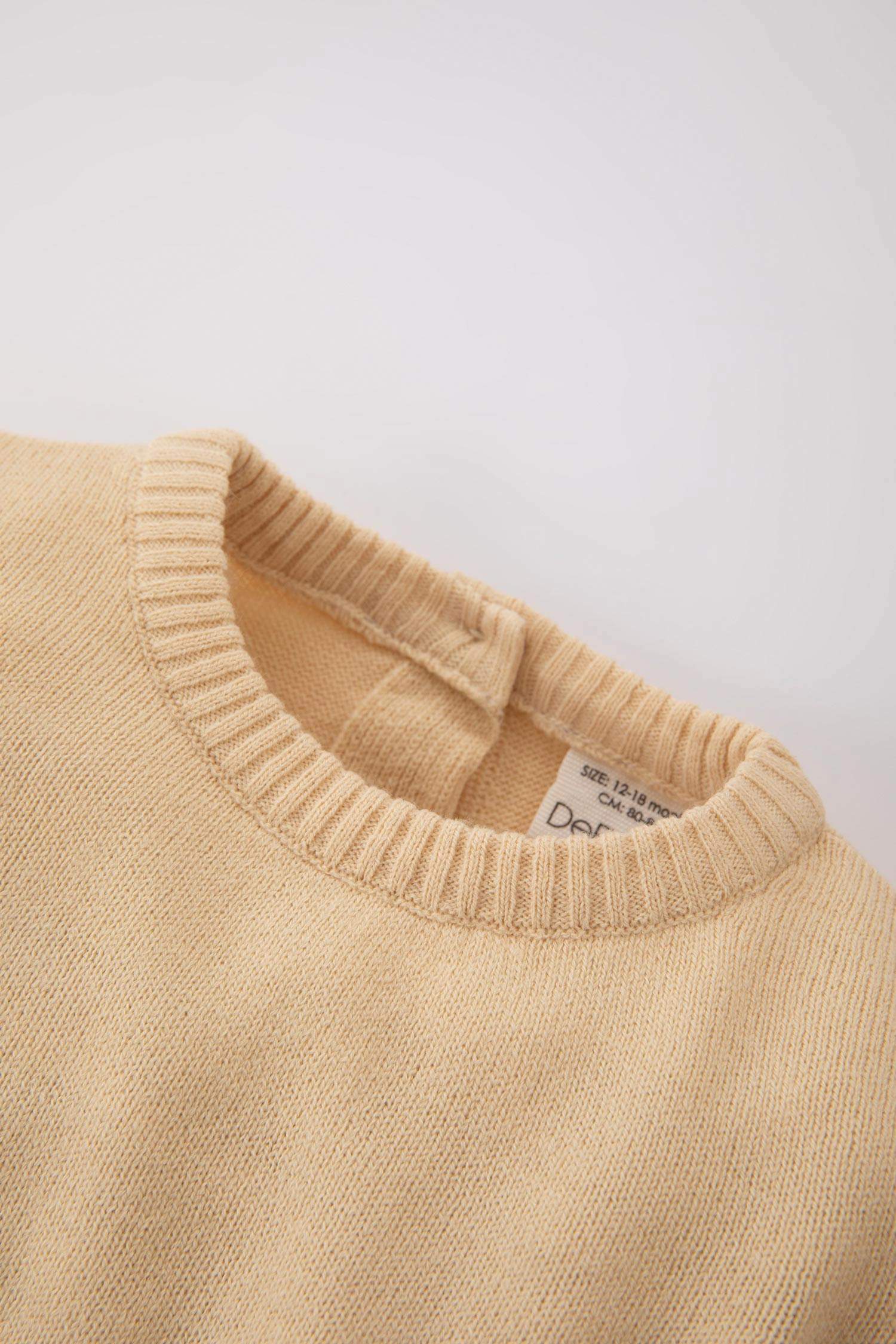 Pull-Over Coupe Régulière Col Rond Pour BéBé Fille