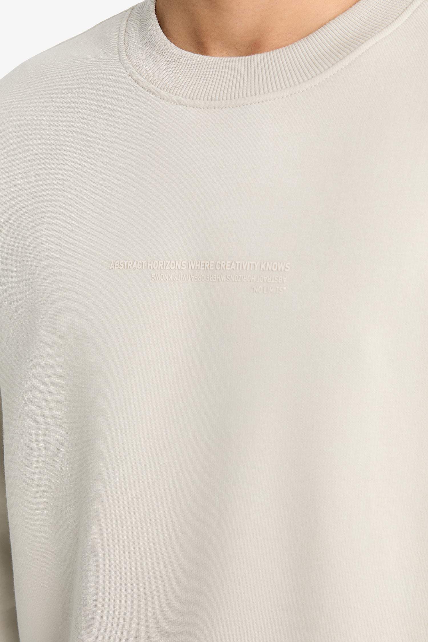 Boxy Fit Printed Long Sleeve Sweatshirt