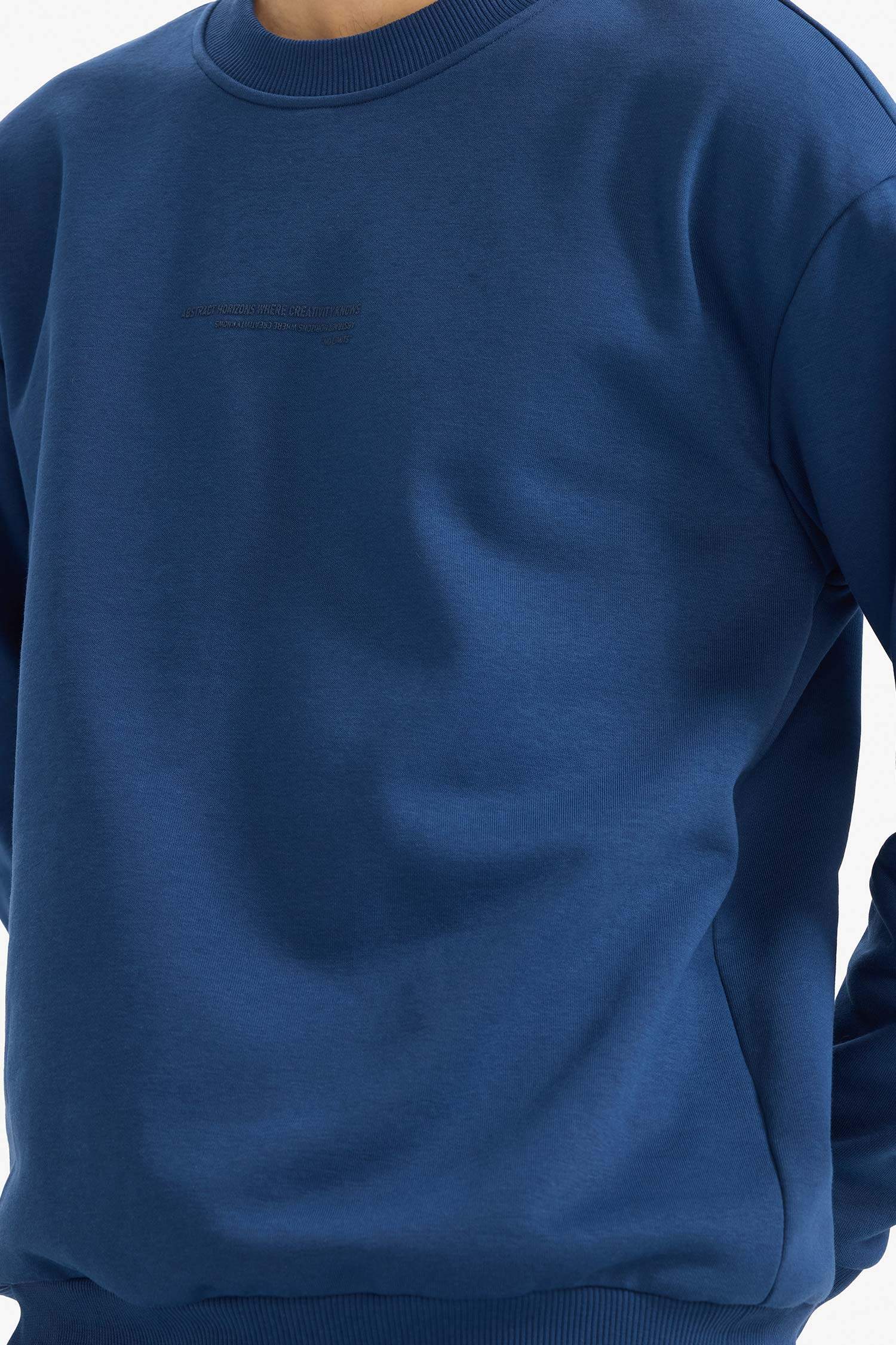 Sweat boxy imprimé à col rond