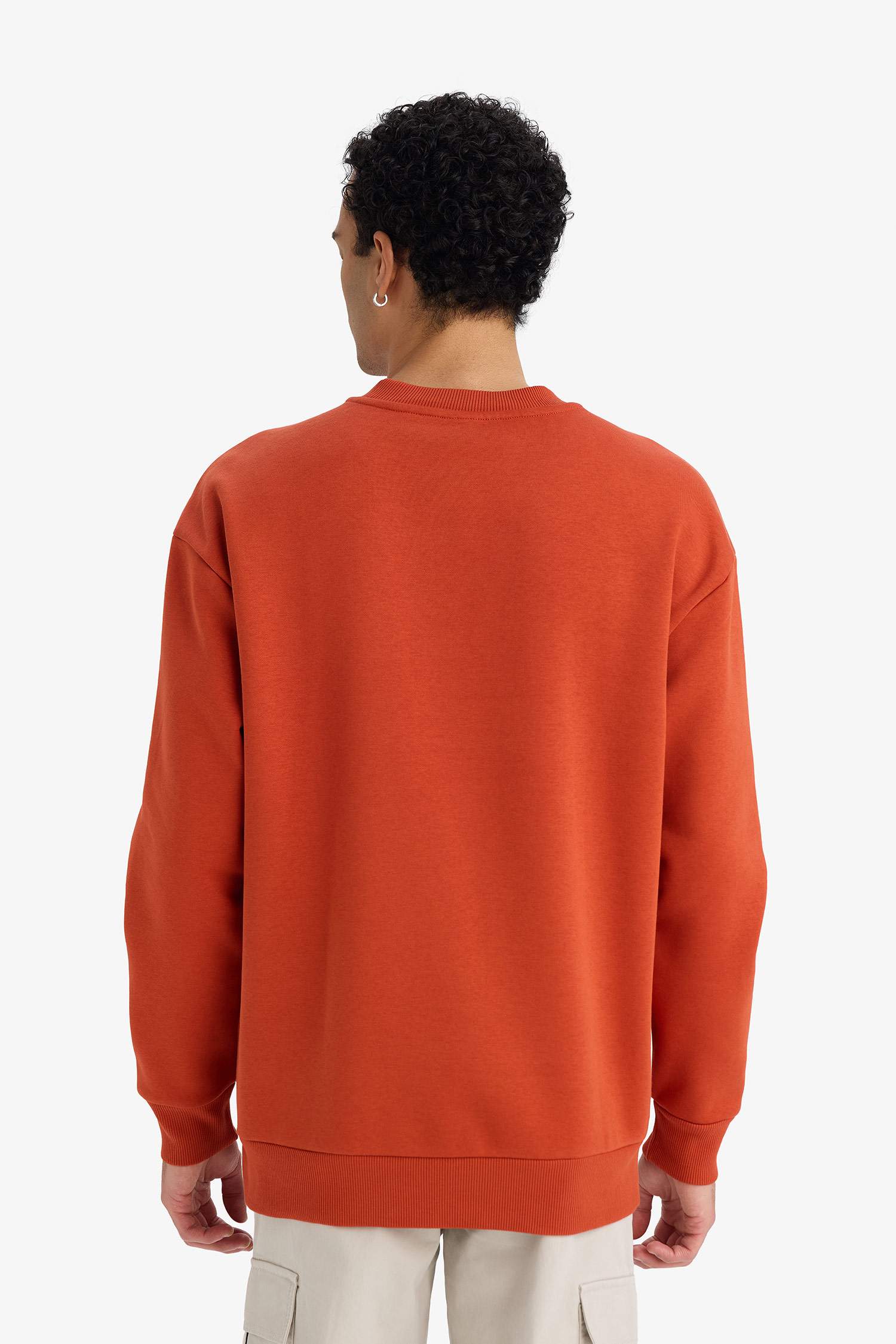 Boxy Fit Printed Long Sleeve Sweatshirt