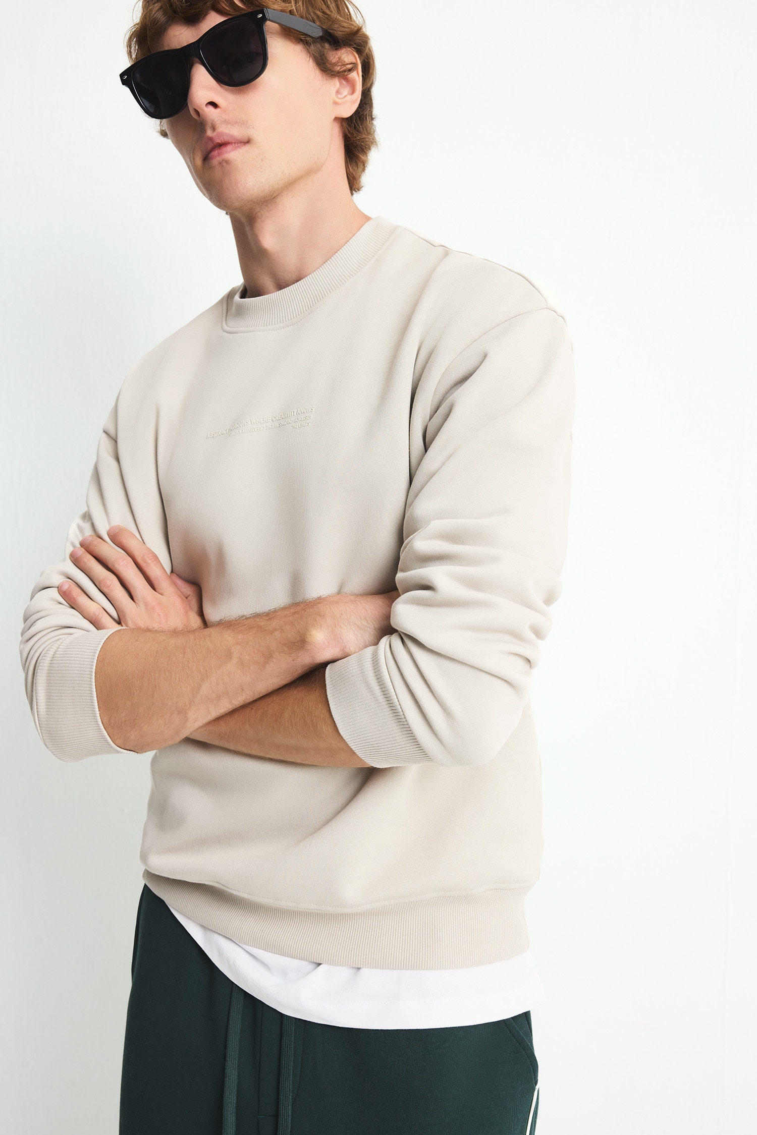 DeFacto Boxy Fit Pamuklu Baskılı Sweatshirt görsel 4