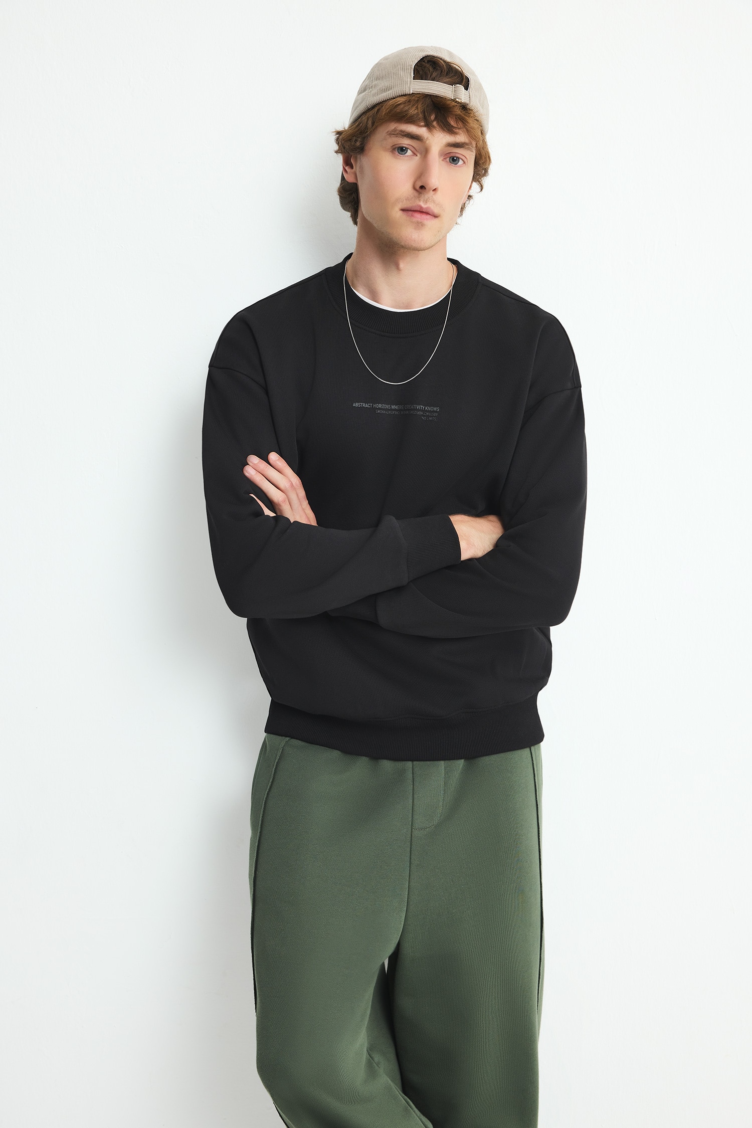DeFacto Boxy Fıt Baskılı Sweatshirt görsel 4