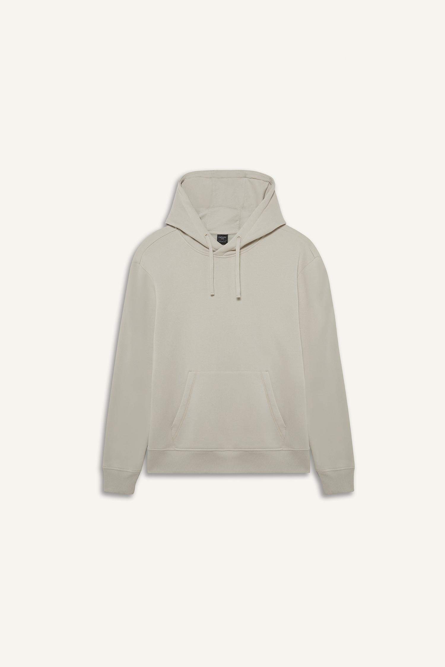 سويت شيرت بيزك سادة قصة عادية بكابيشون بجيب وبطانة ناعمة