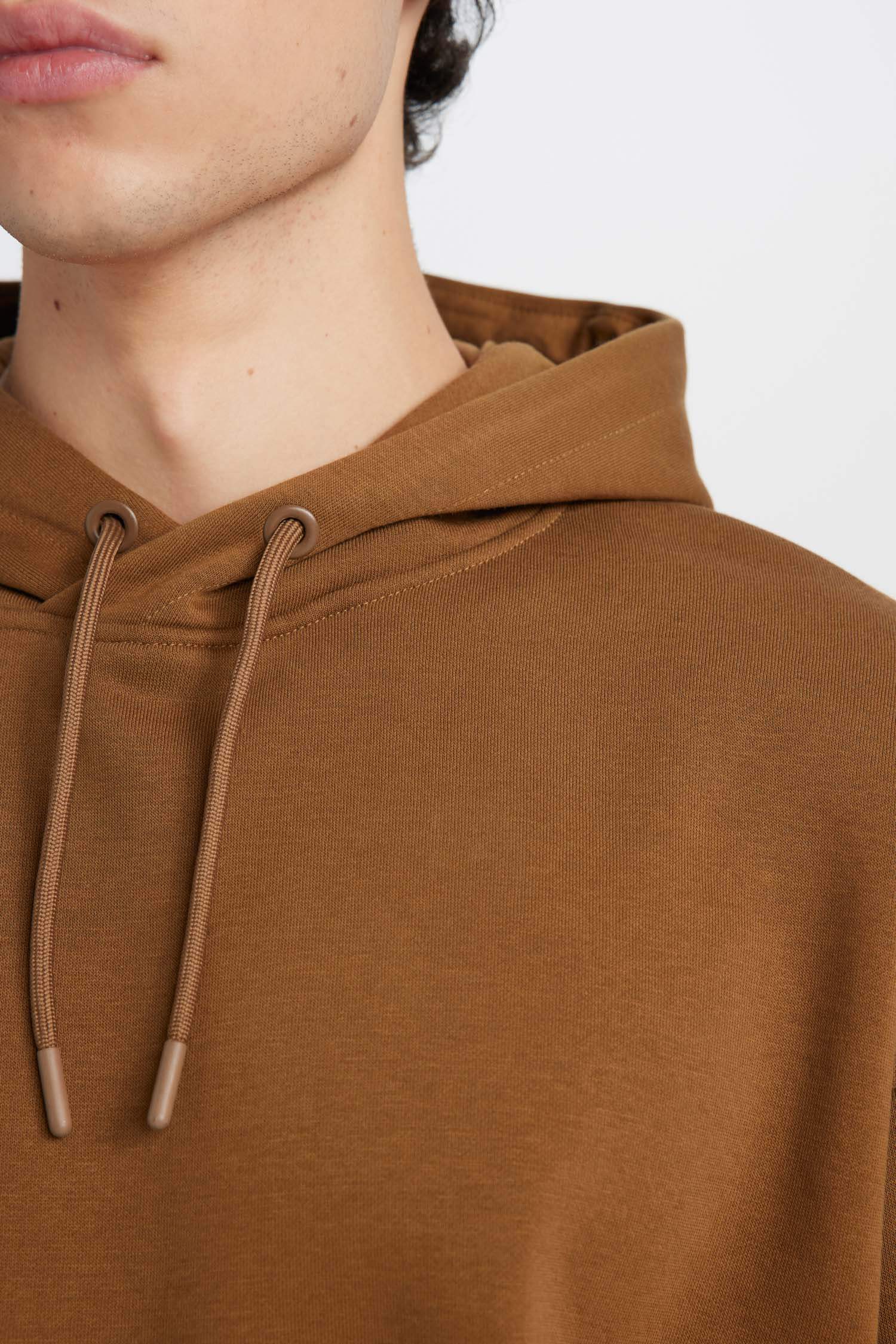 Oversize Geniş Kalıp Kapüşonlu Kanguru Cepli Basic Düz Sweatshirt