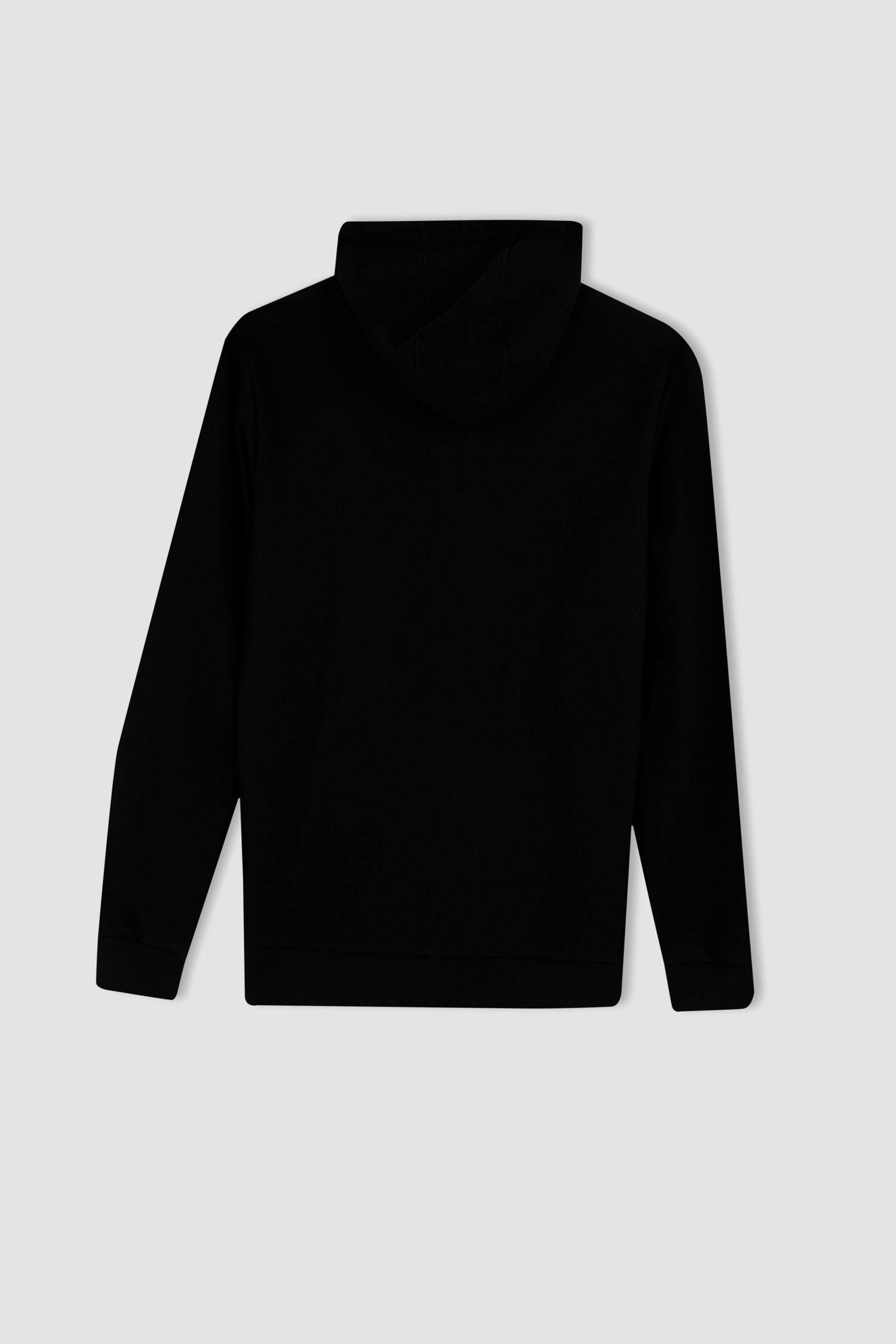 Regular Fit Hooded Zippered Cardigan