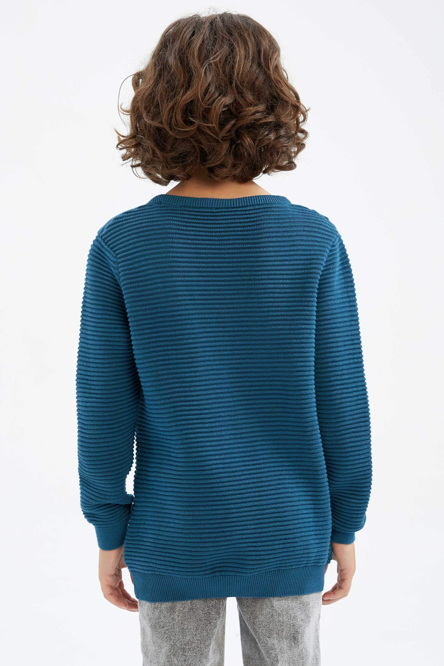 Свитер с круглым вырезом для мальчиков, Школьная коллекция