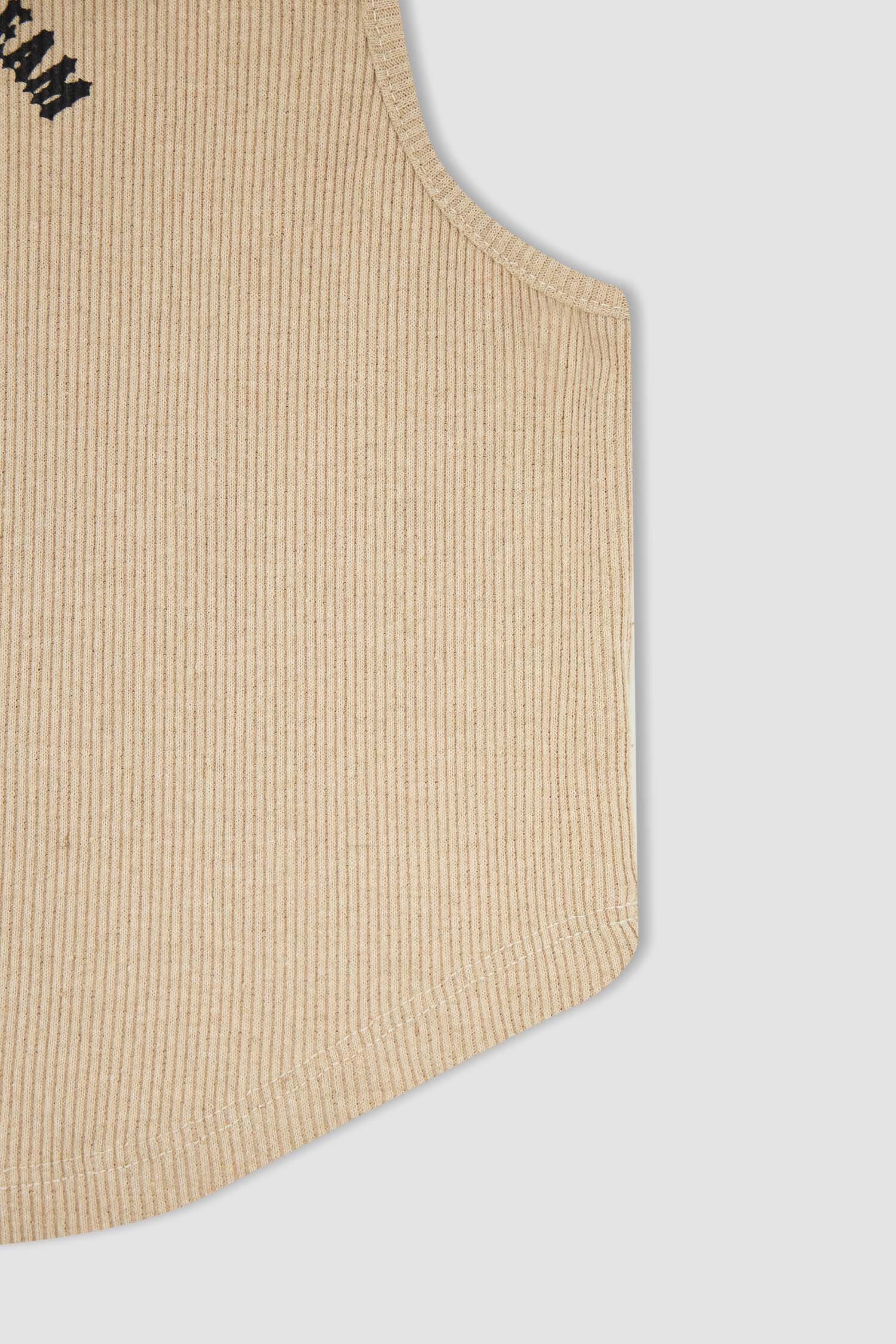 Кроп топ с круглым вырезом с принтом