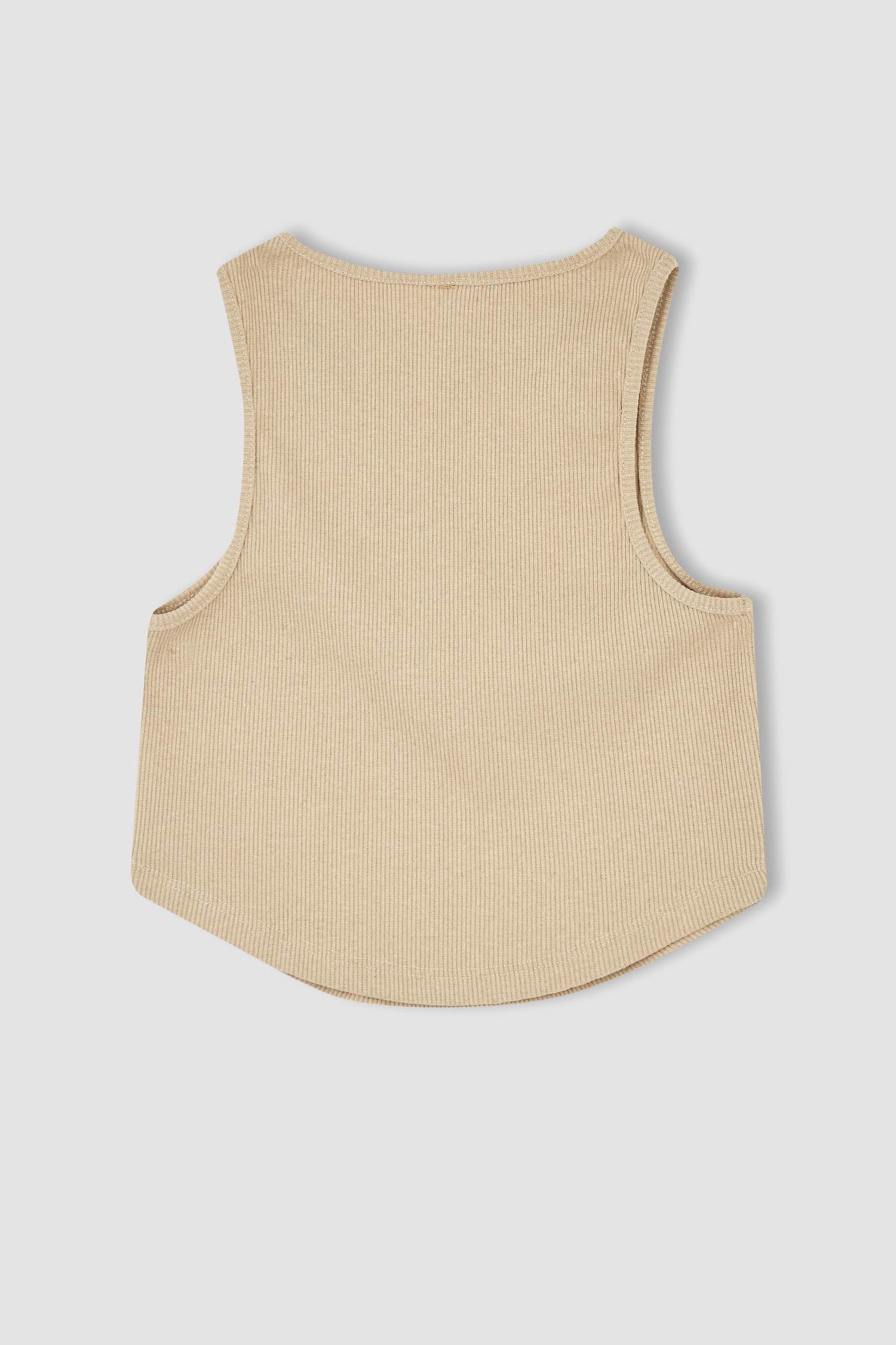 Кроп топ с круглым вырезом с принтом