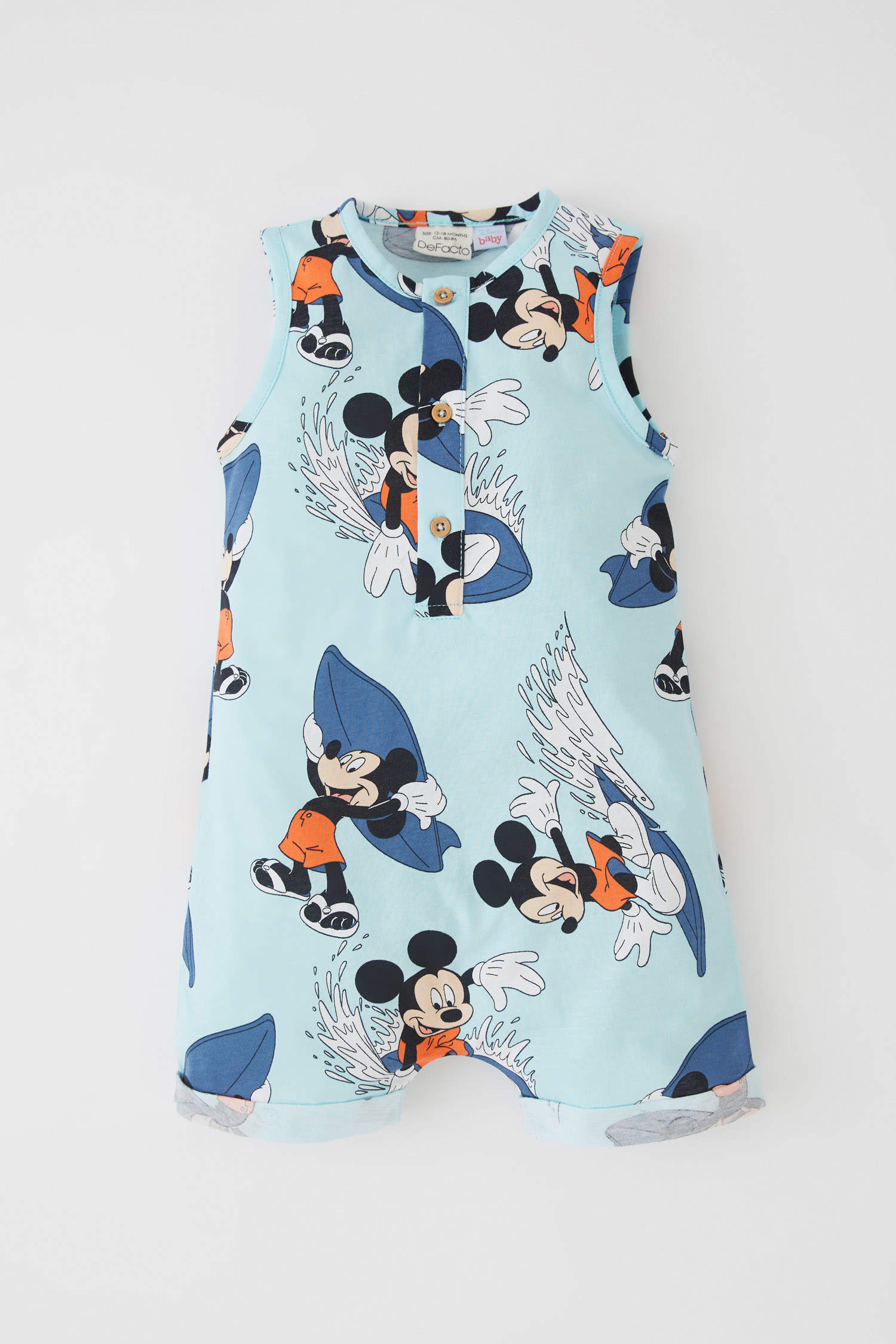 Defacto Erkek Bebek Disney Mickey & Minnie Kolsuz Kısa Tulum. 1