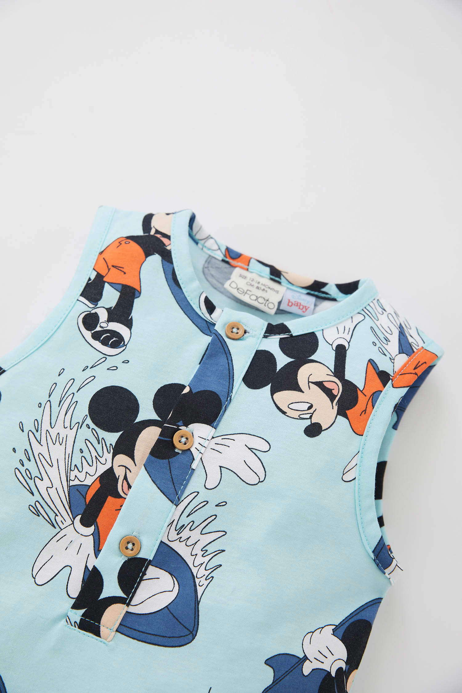 Defacto Erkek Bebek Disney Mickey & Minnie Kolsuz Kısa Tulum. 2