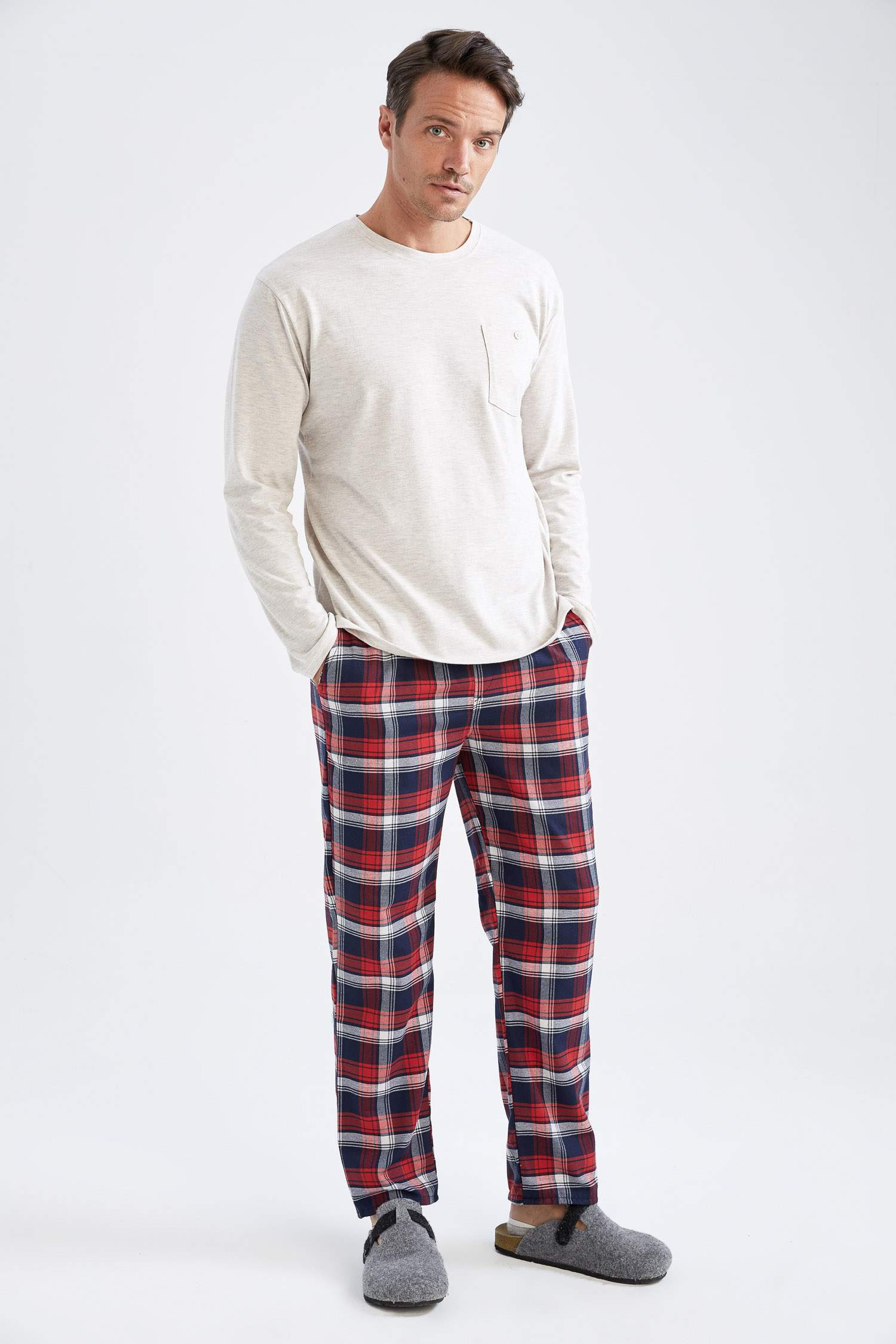 سيت قصة عادية كم طويل من قطعتين