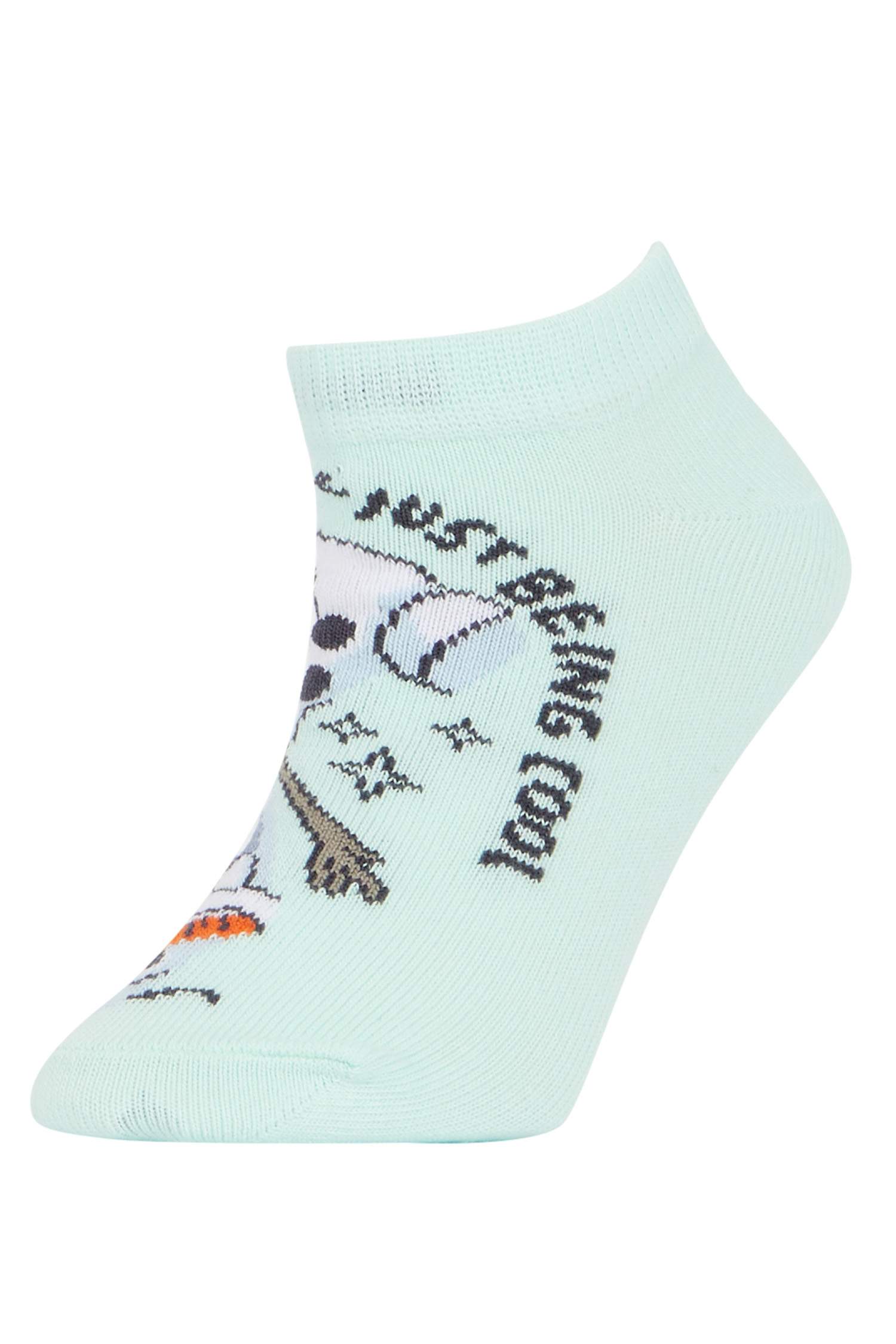 Kız Çocuk Frozen 6'lı Pamuklu Patik Çorap