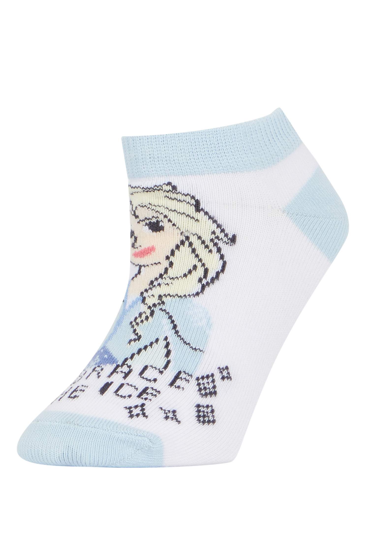 Kız Çocuk Frozen 6'lı Pamuklu Patik Çorap