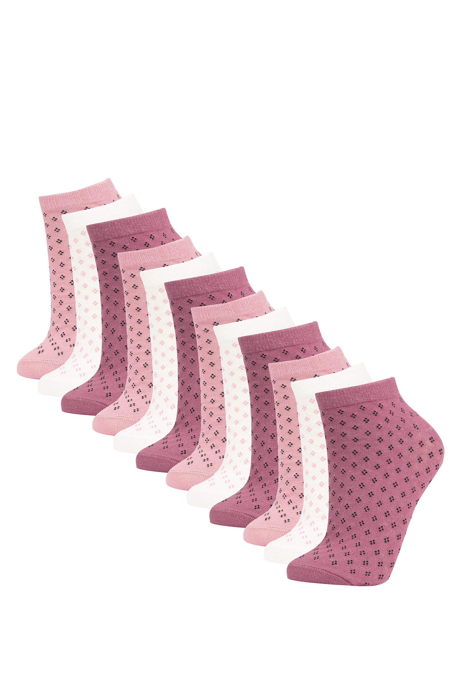 Defacto Kadın 12'li Pamuklu Patik Çorap. 1