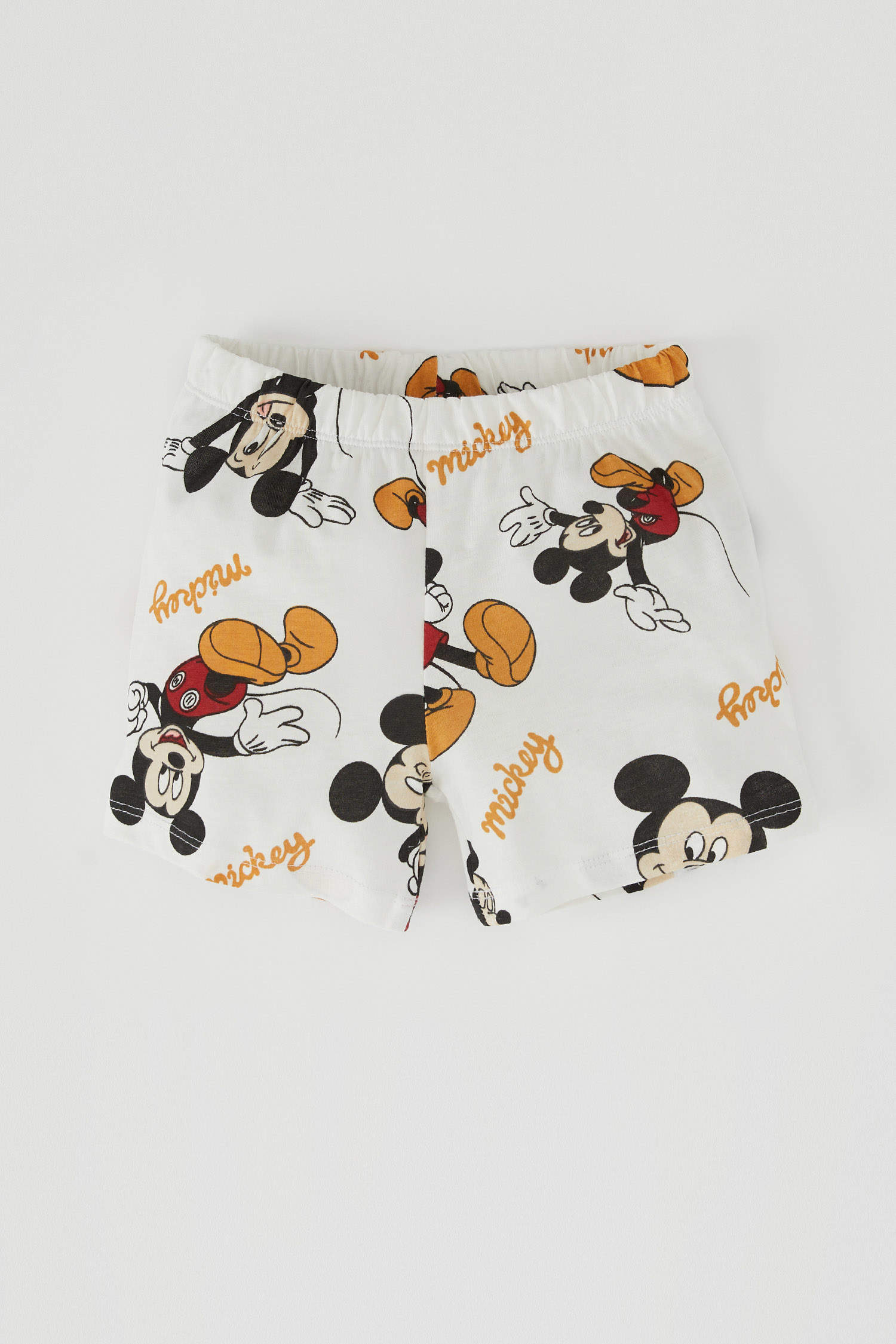 Defacto Erkek Bebek Disney Mickey & Minnie Pamuklu Kısa Kollu Şortlu Pijama Takım. 2