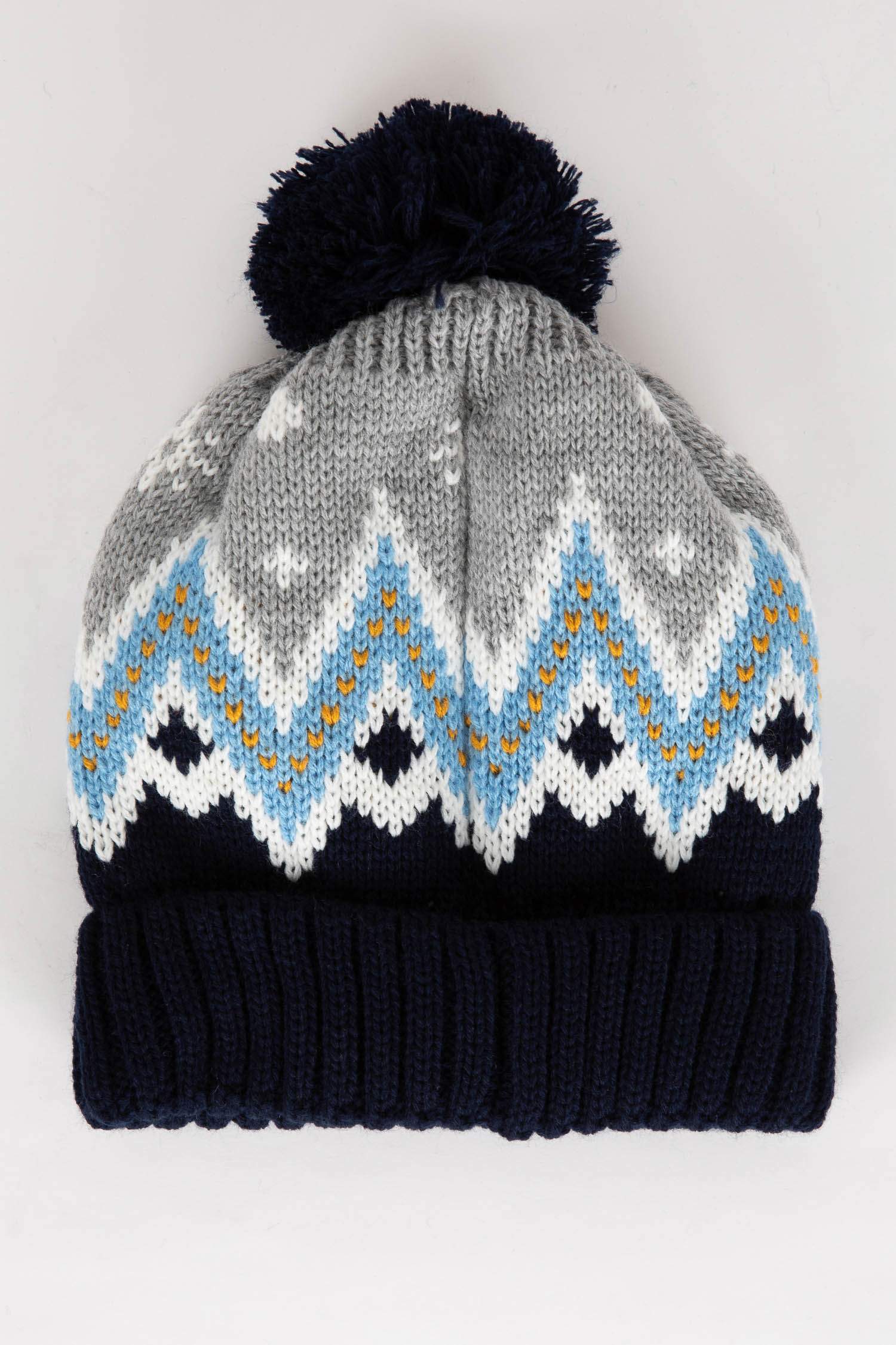 Boy Patterned 2 Piece Knitwear Neck Collar Beret Set