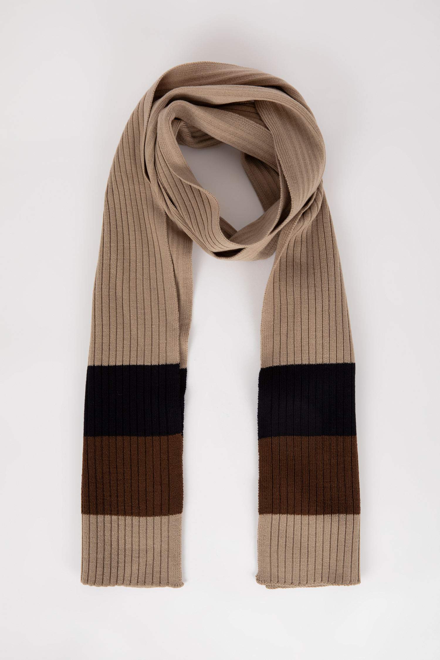 Ensemble écharpe et bonnet dégradés en tricot pour garçon