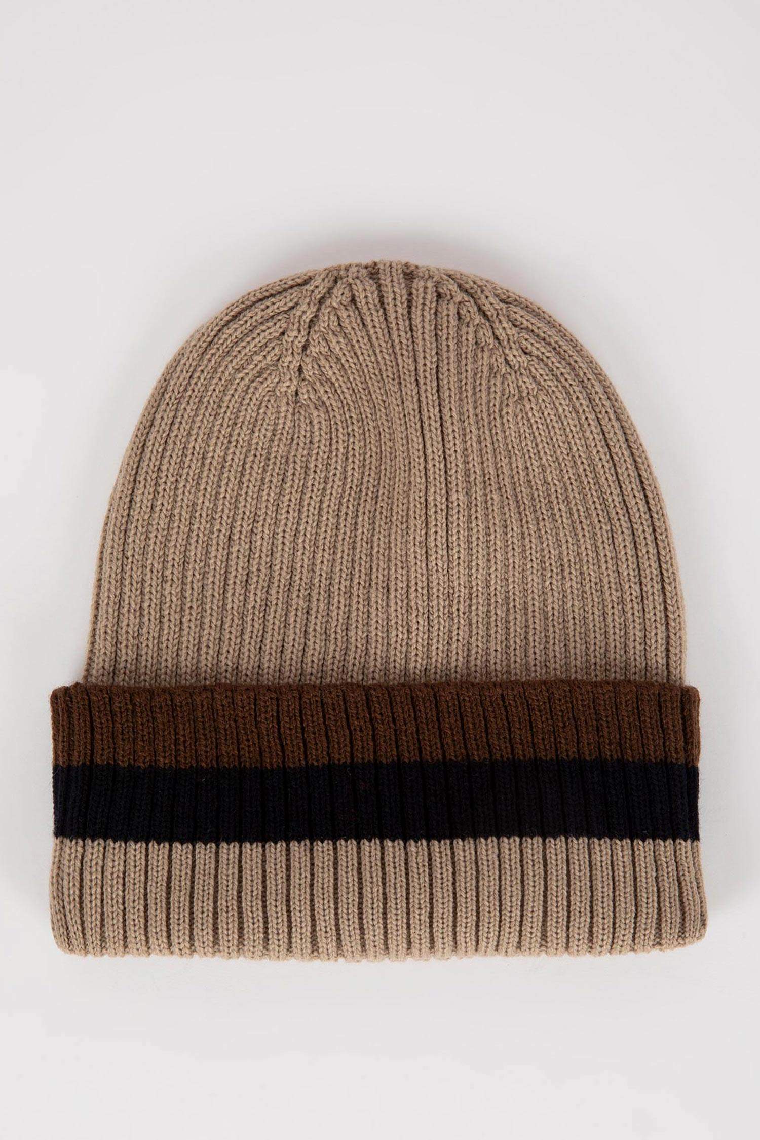 Ensemble écharpe et bonnet dégradés en tricot pour garçon