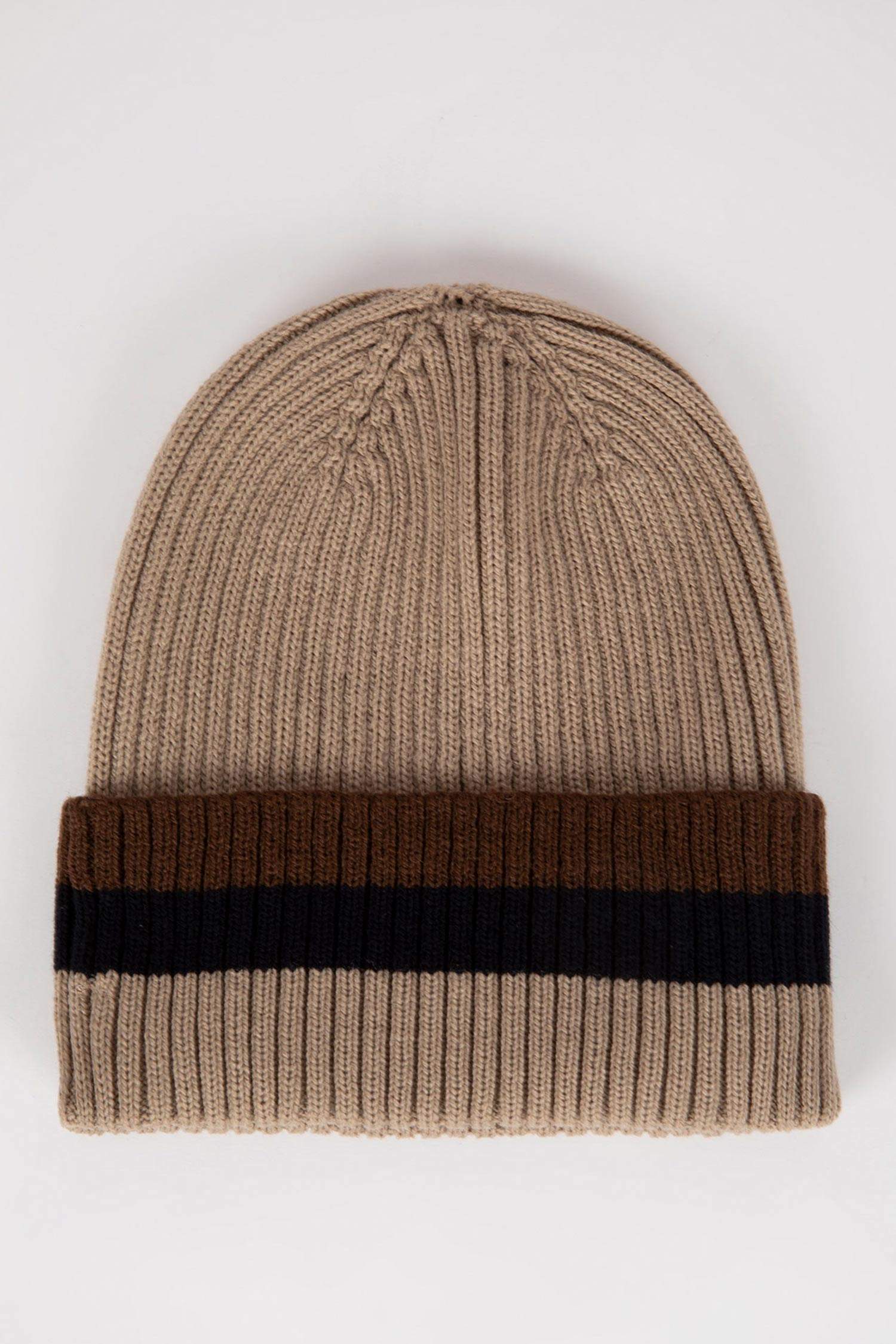 Ensemble écharpe et bonnet dégradés en tricot pour garçon