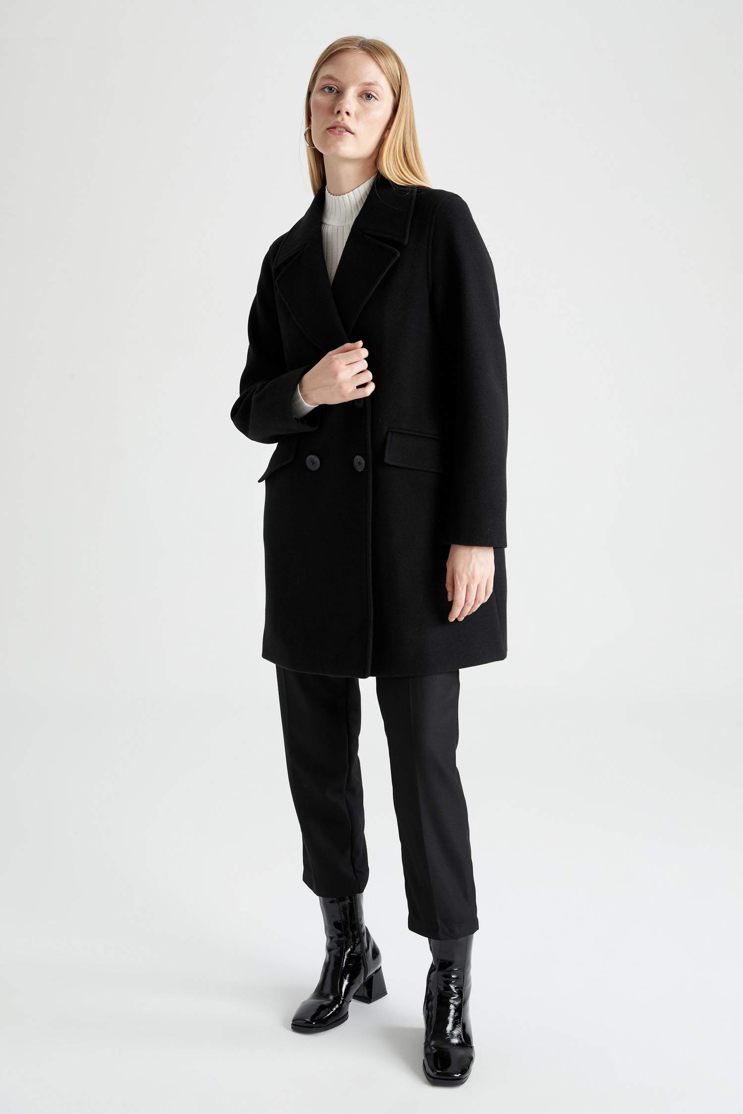 Кашемировое пальто стандартного кроя кашемир для женщин