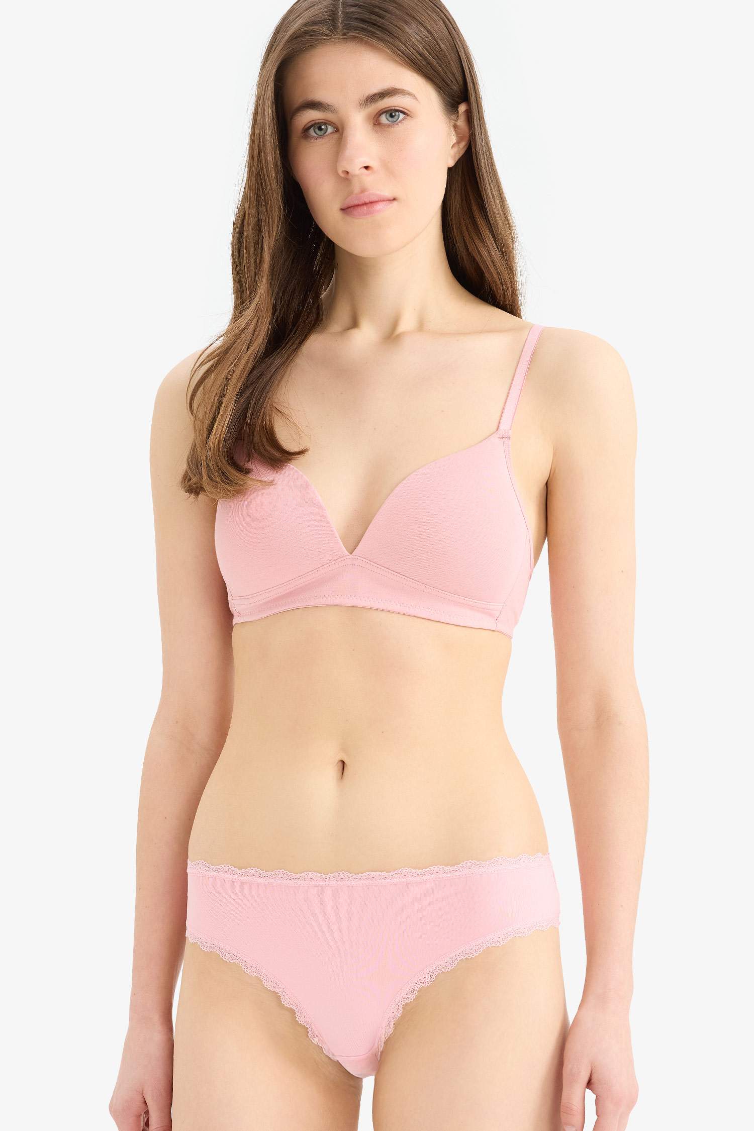 Fall in Love Lace Detail Cotton Bra