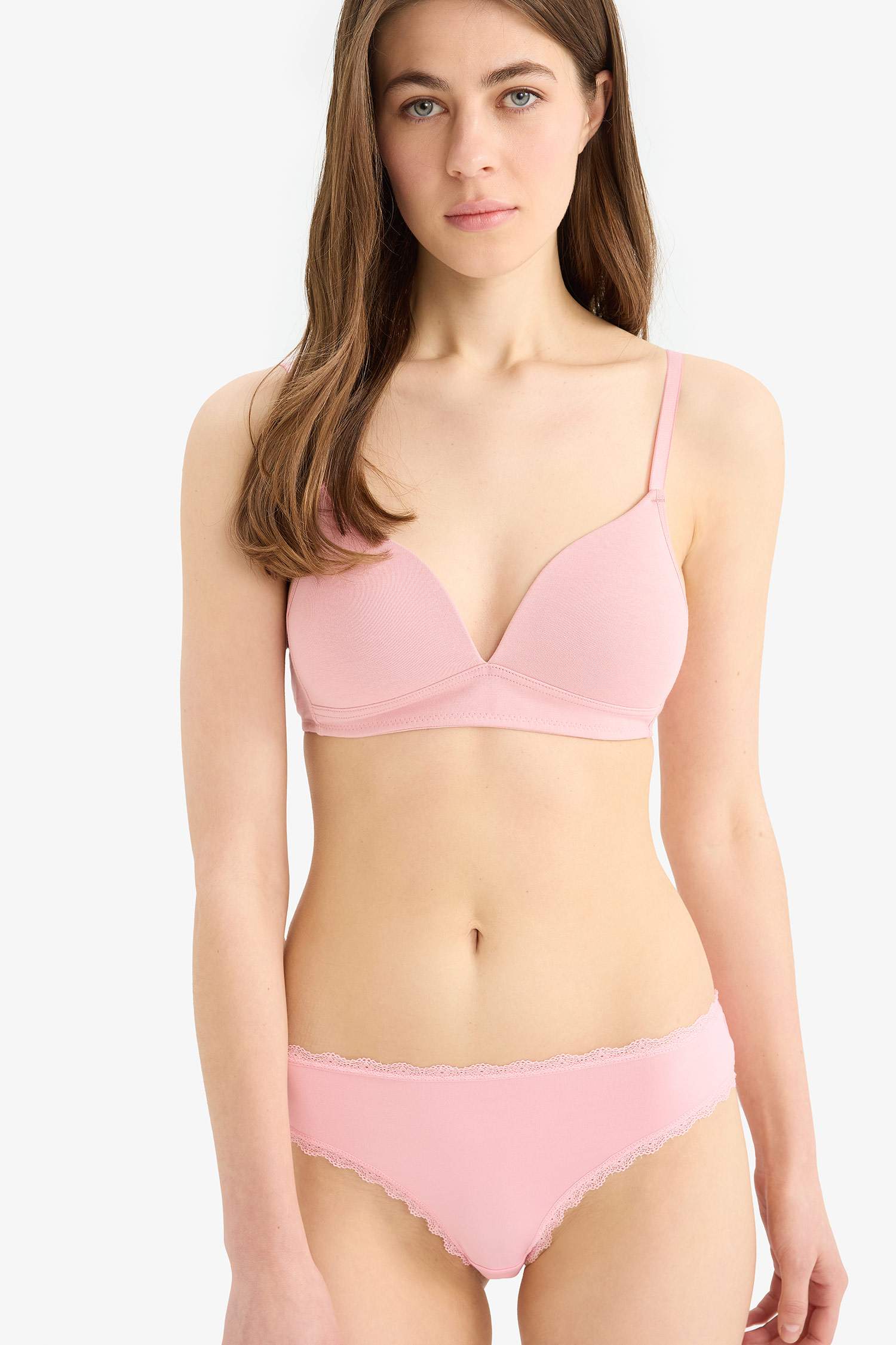 Fall in Love Lace Detail Cotton Bra