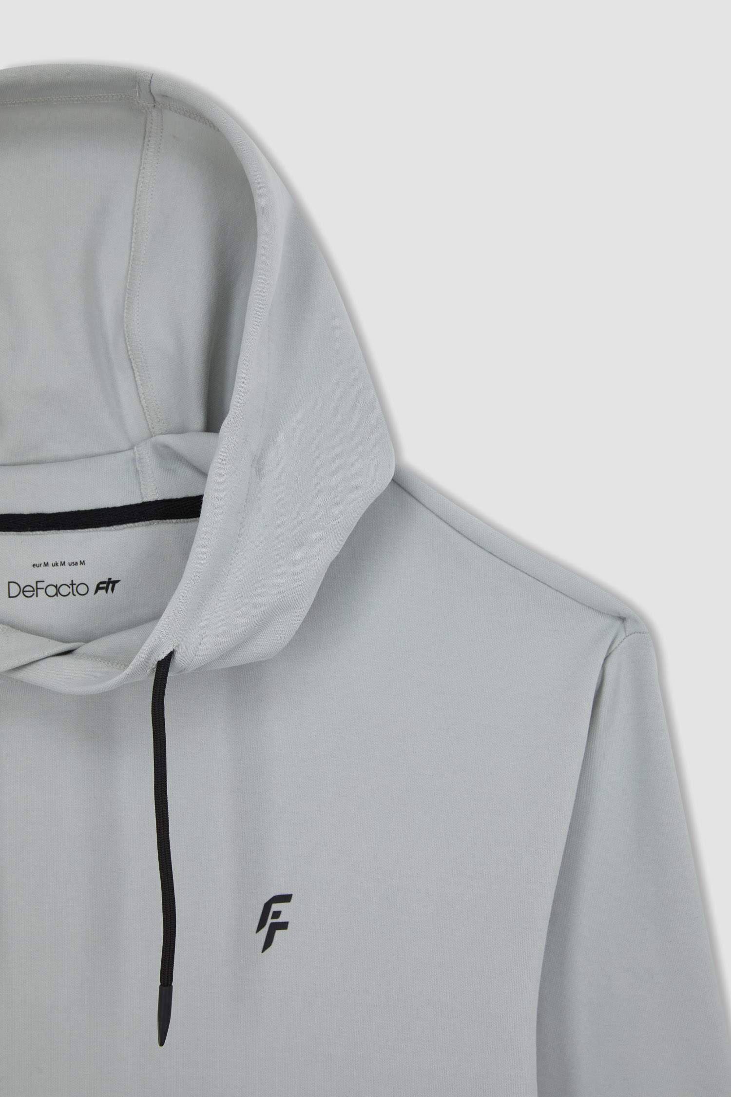 Свитшот стандартного кроя с капюшоном и карманом, DeFactoFit