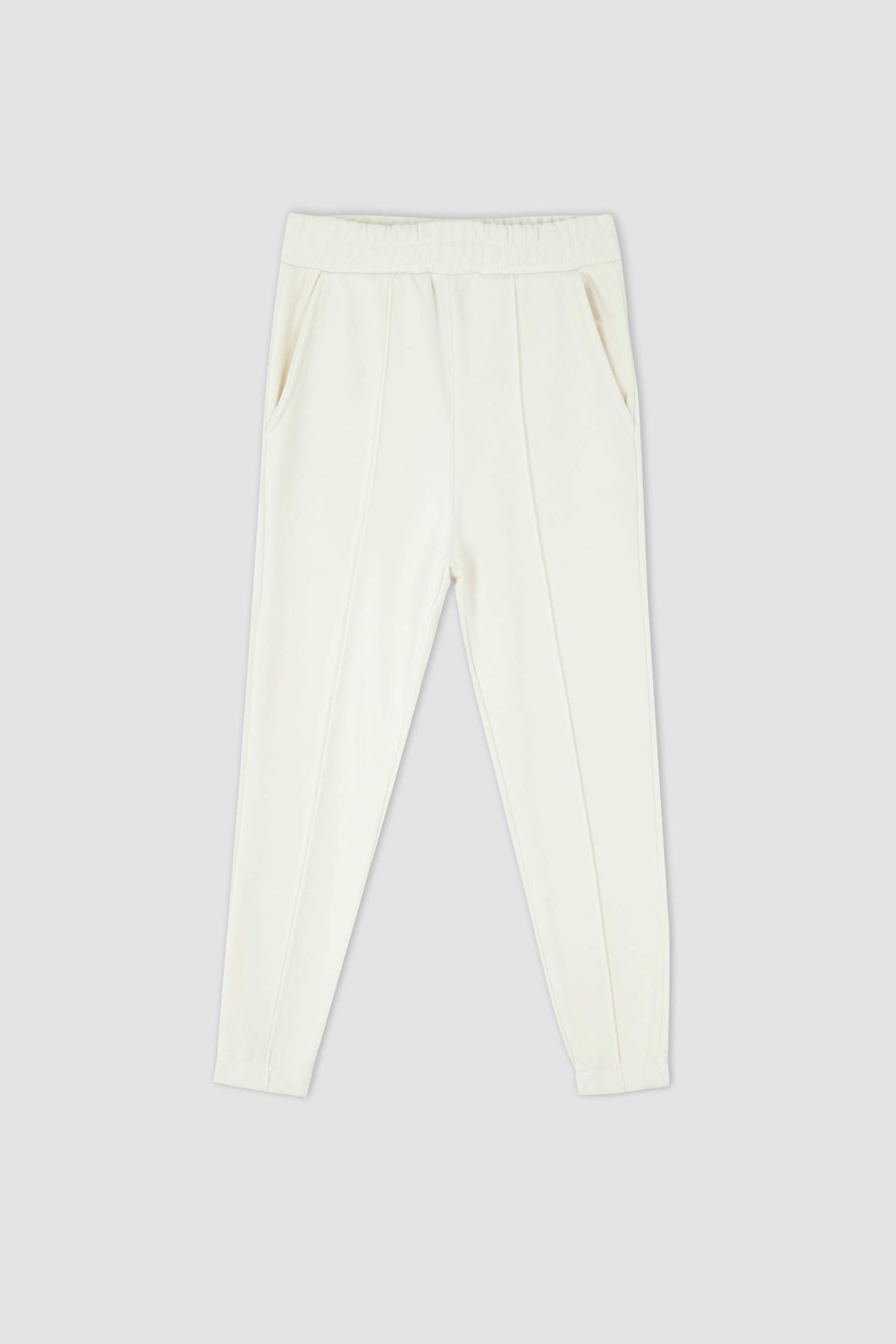 Kız Çocuk Beyaz Okul Eşofman Altı