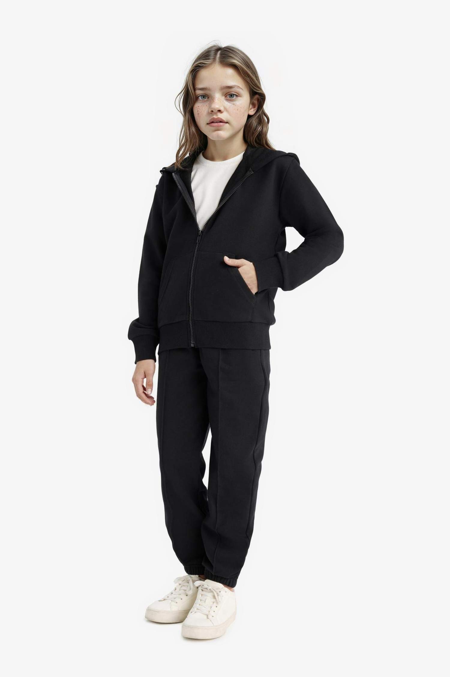 Girl Basic Elastic Waist Jogger Sweatpants