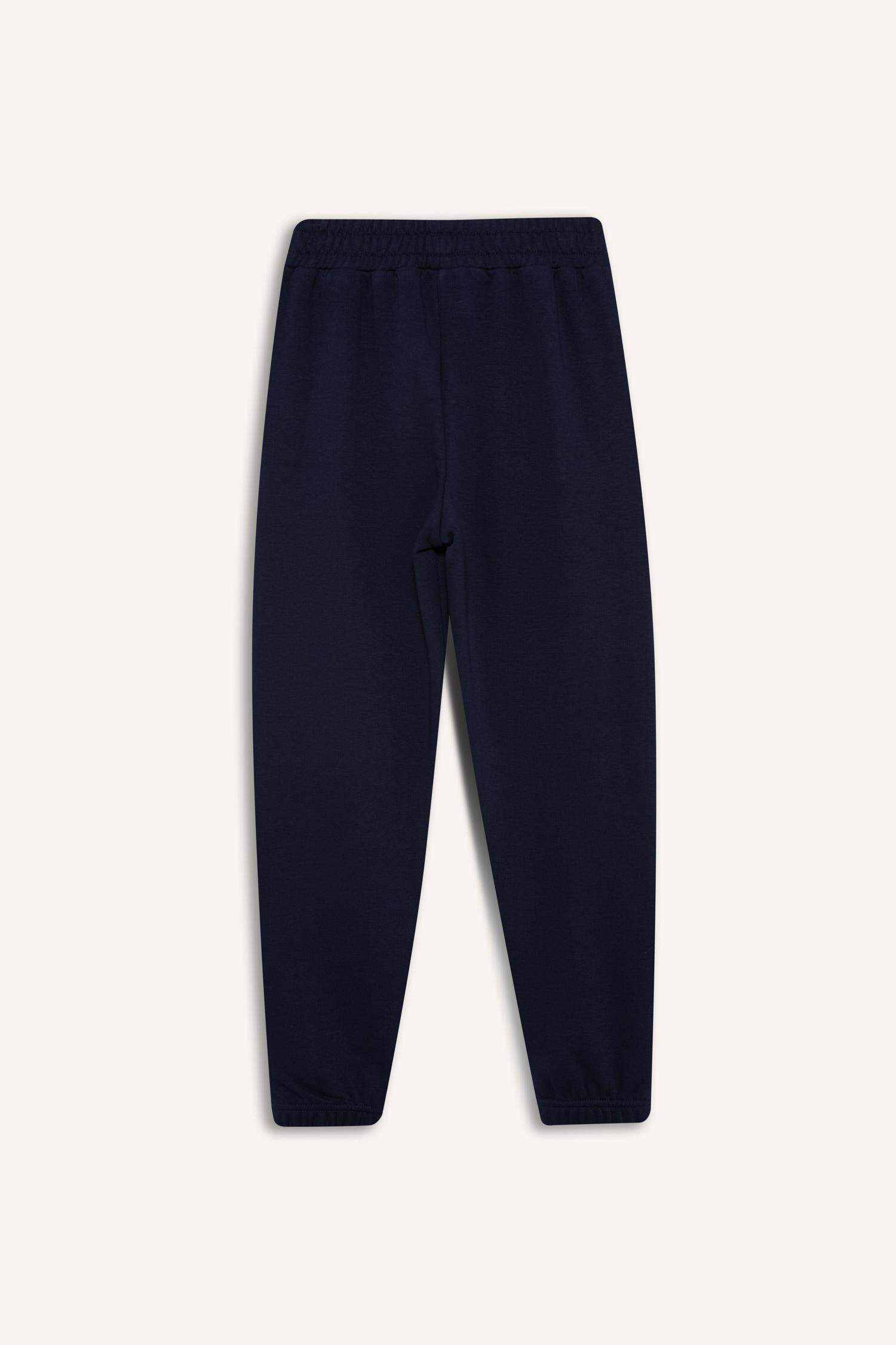 Kız Çocuk Beli Lastikli Basic Düz Okul Jogger Eşofman Altı