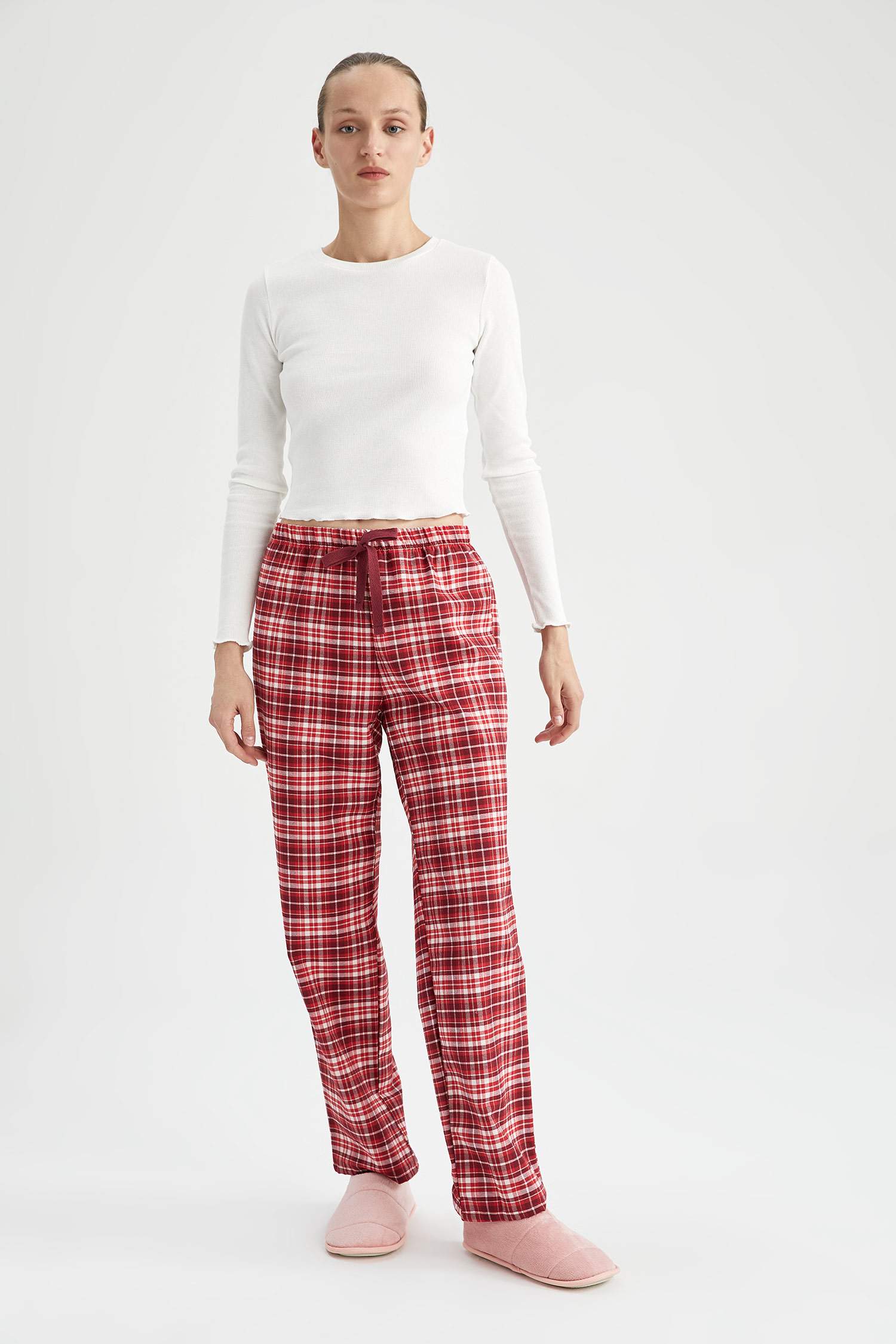 Fall in Love Yılbaşı Temalı Flanel Pijama Altı
