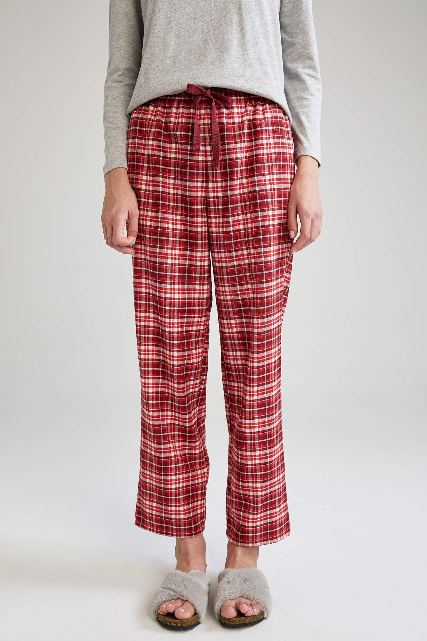 Fall in Love Yılbaşı Temalı Flanel Pijama Altı