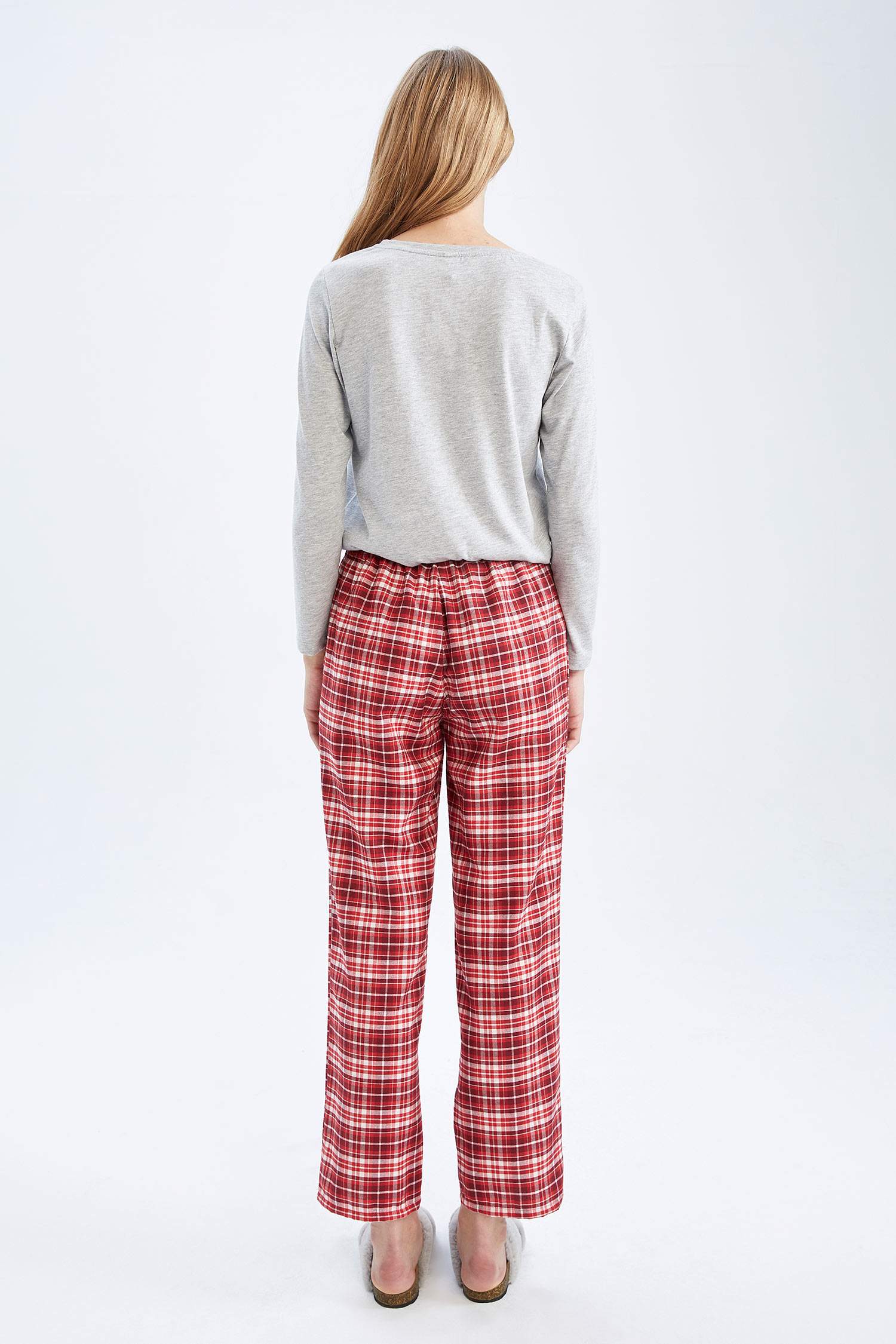 Fall in Love Yılbaşı Temalı Flanel Pijama Altı