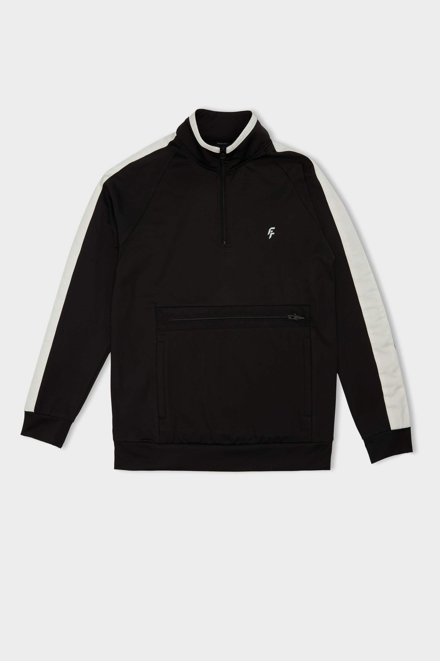 DeFactoFit Standart Fit Fermuarlı Dik Yaka Skuba Dalgıç Kumaş Cepli Sporcu Sweatshirt