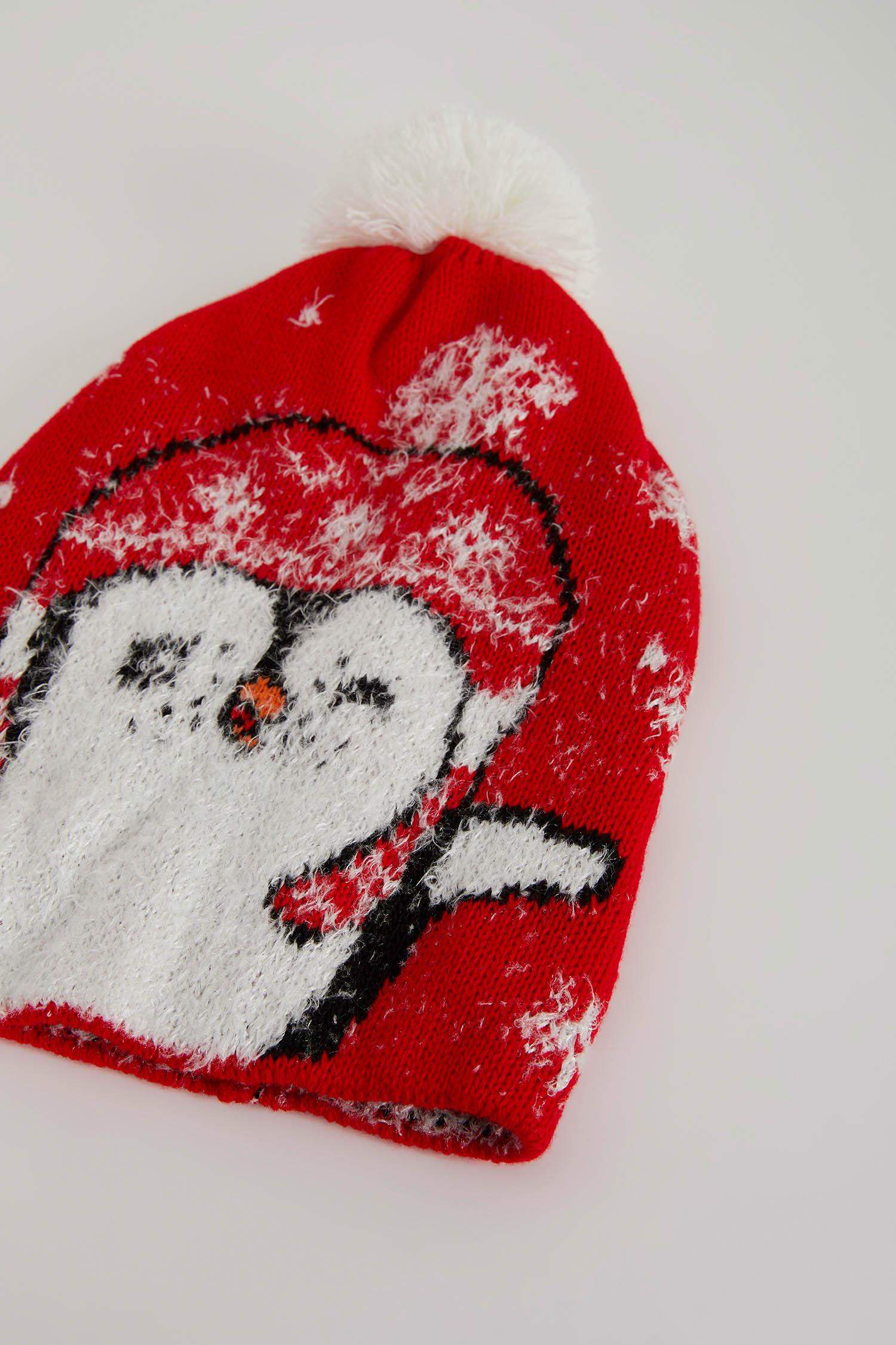 Kız Çocuk Yılbaşı Temalı Triko Bere