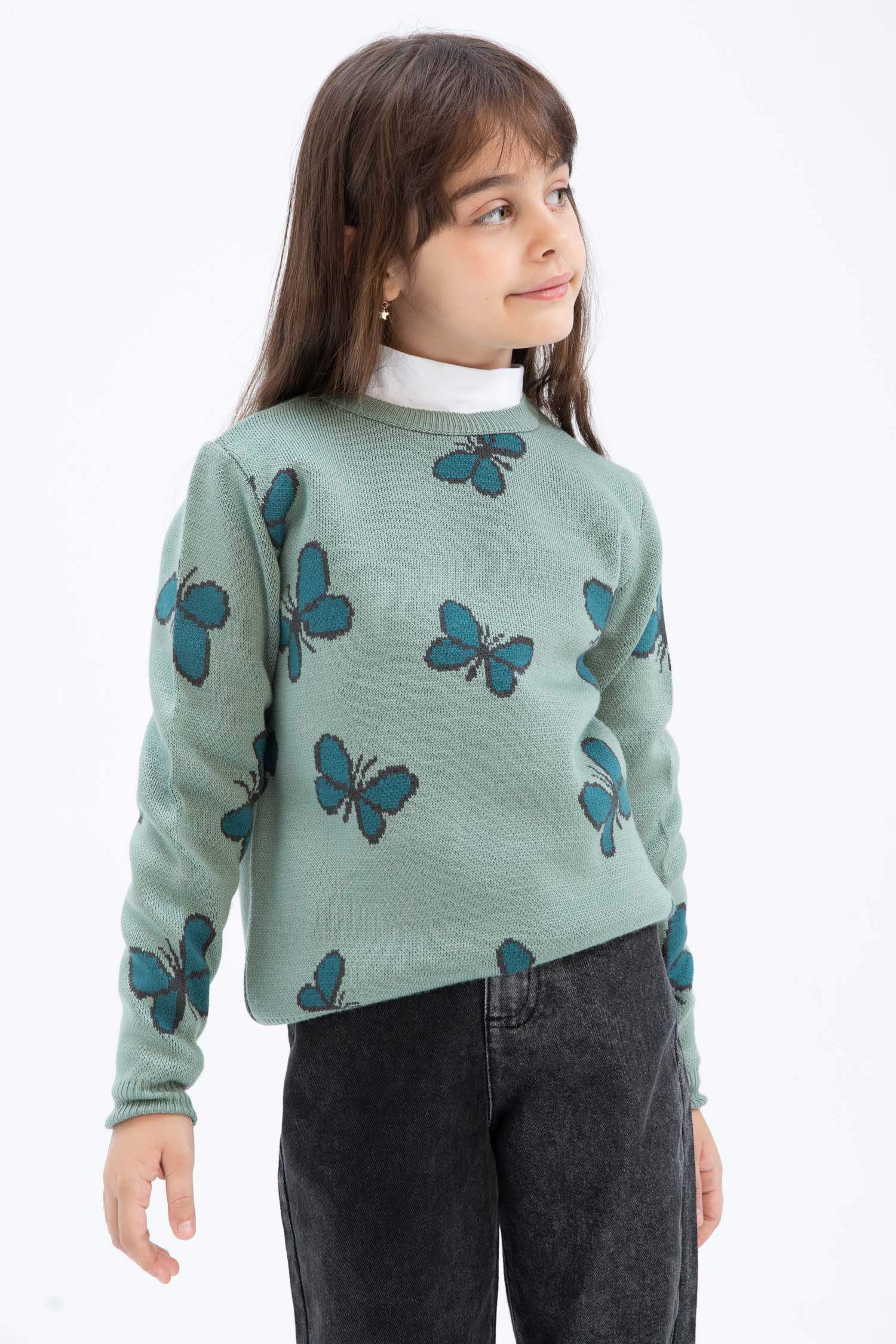 Pull Tricot Col rond Fille