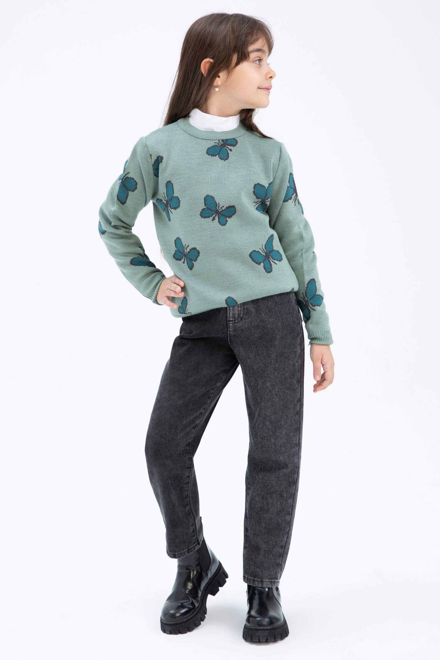 Pull Tricot Col rond Fille