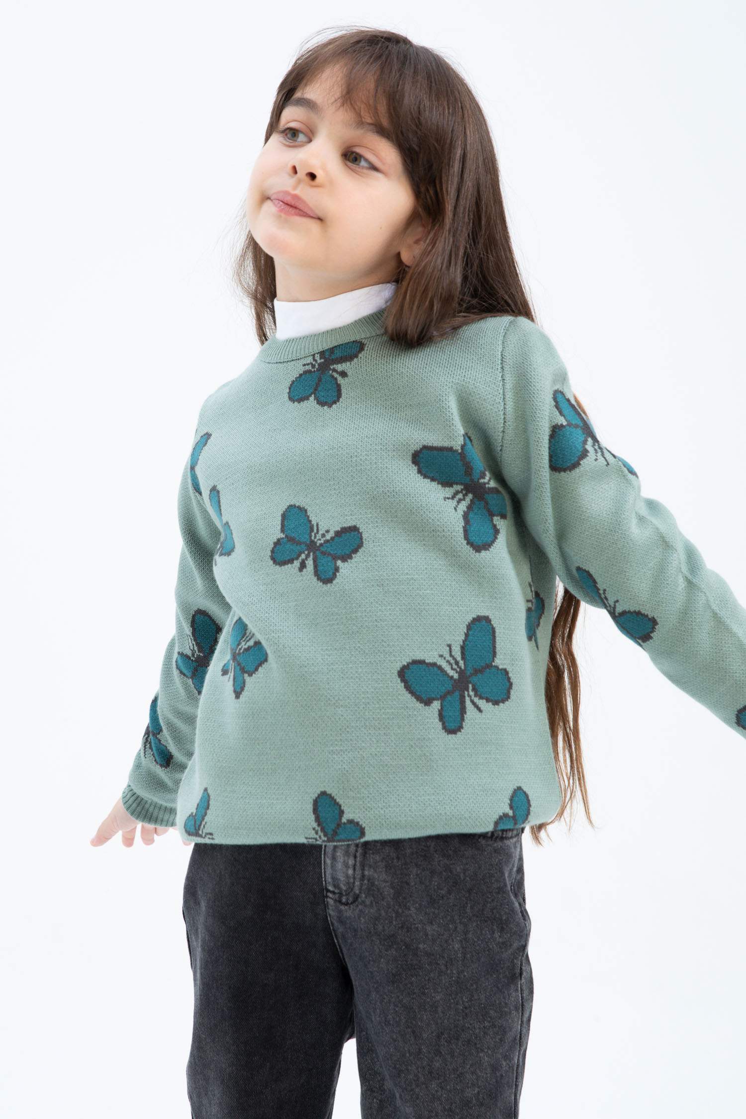 Pull Tricot Col rond Fille