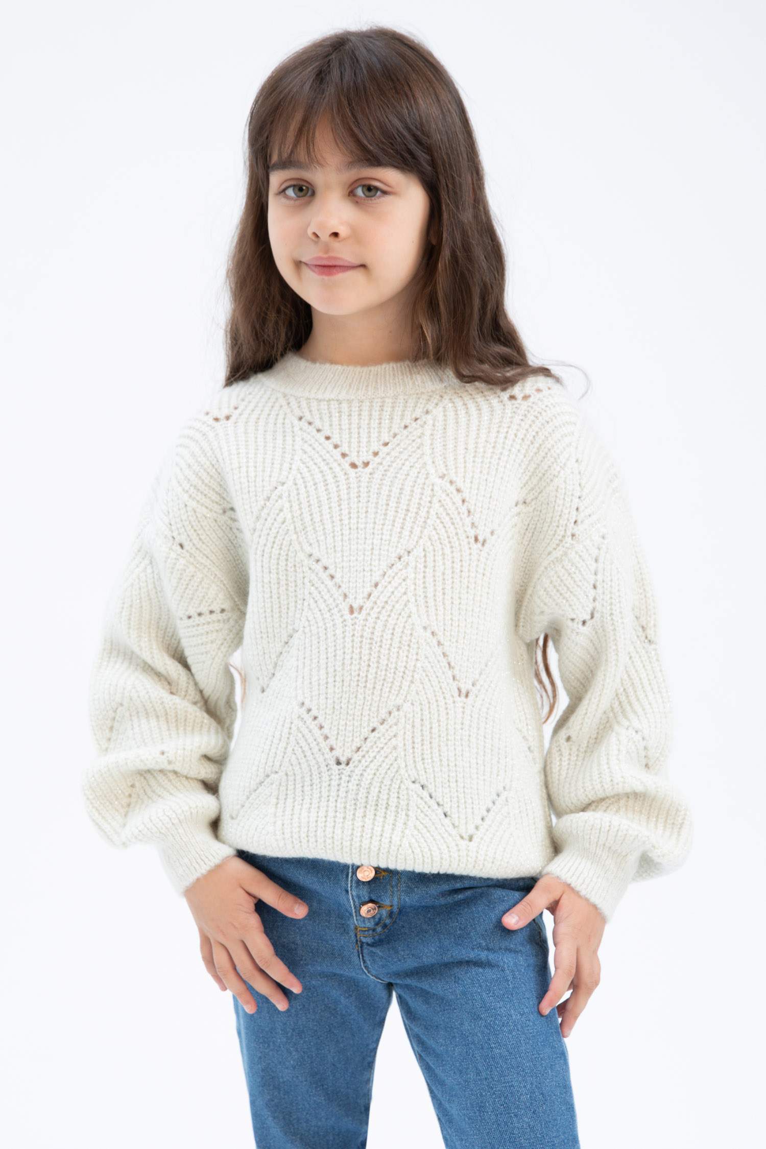 Қыздарға қалыпты пішім Пулловер