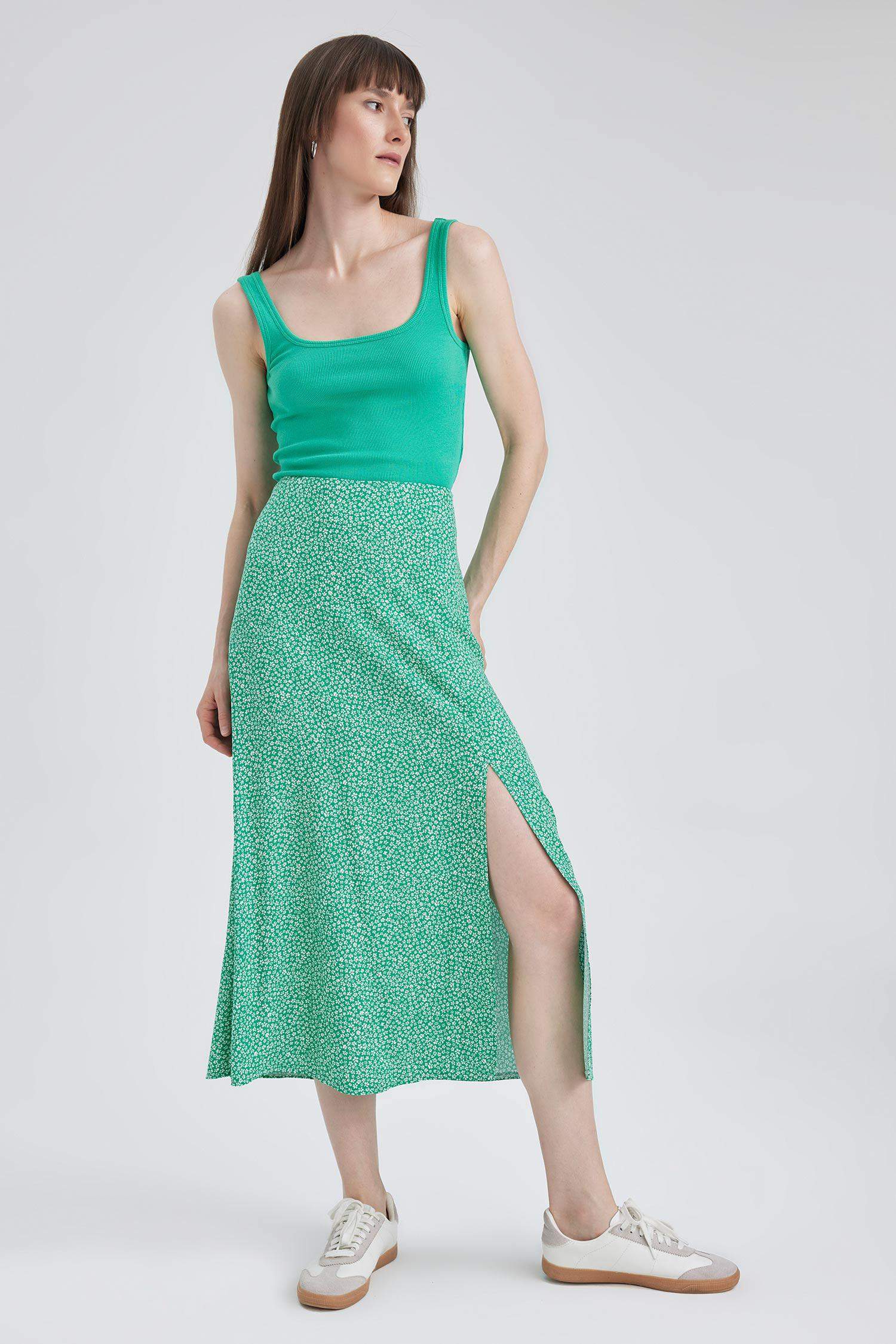 Slim Fit Square Collar Corded Camisole Singlet