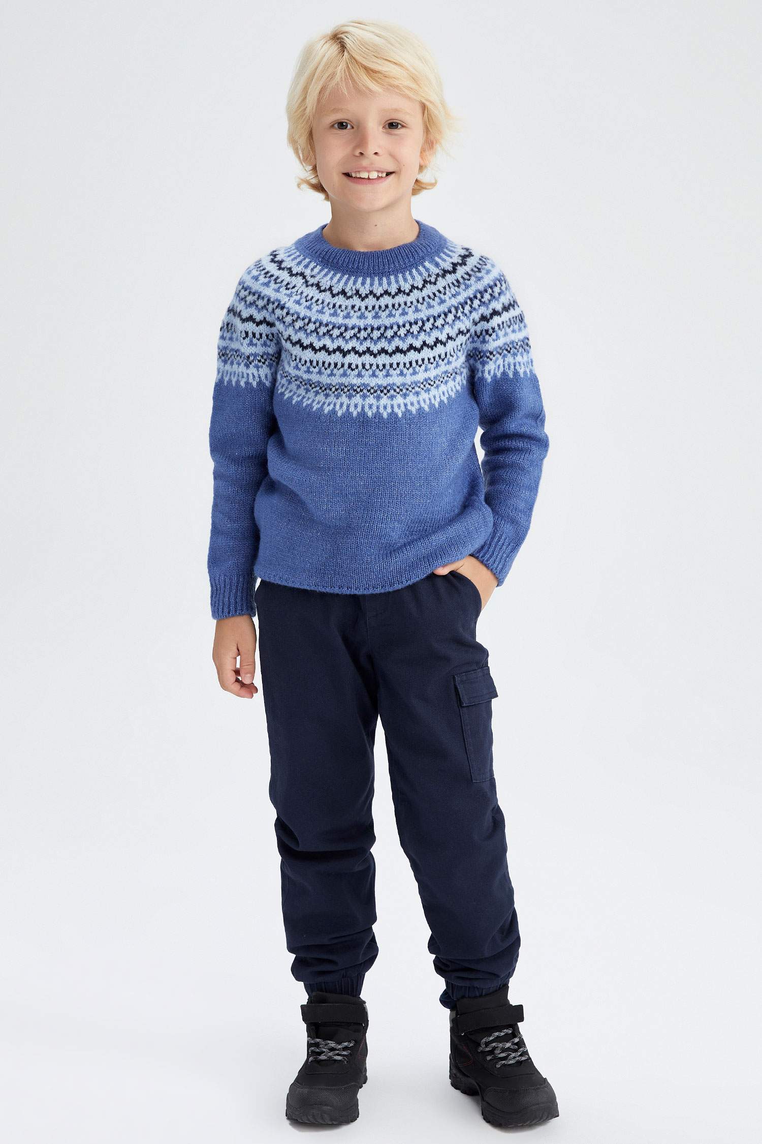 Брюки джоггеры из габардина для мальчиков