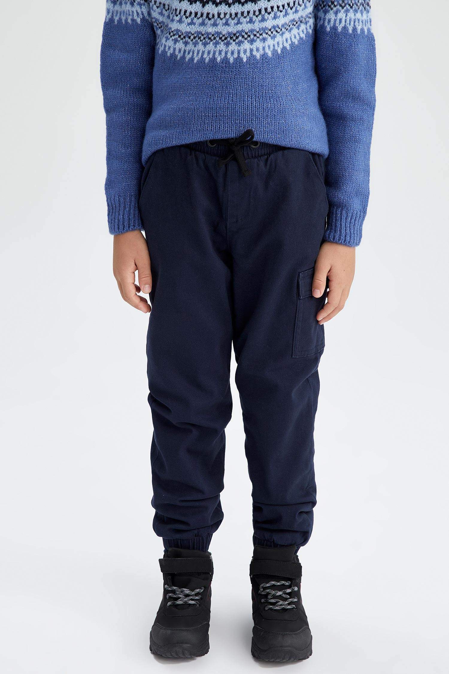 Брюки джоггеры из габардина для мальчиков