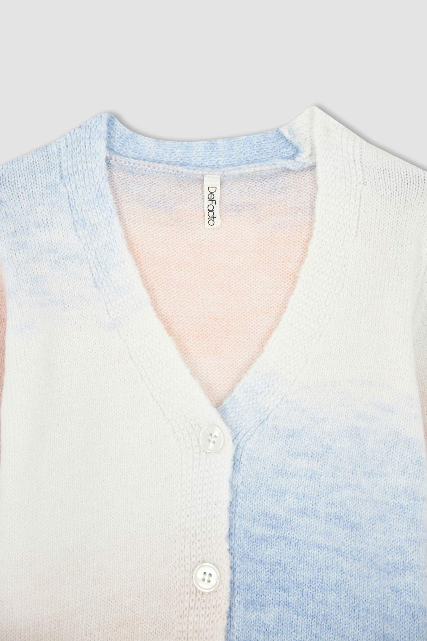 Kız Çocuk Regular Fit V Yaka Triko Hırka