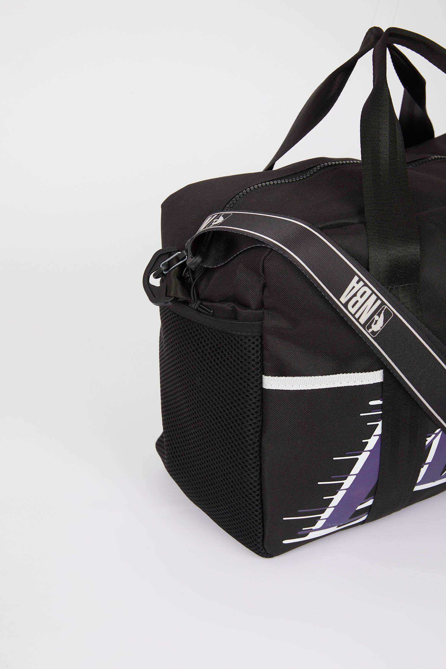 Black MAN Men's Defacto Fit NBA Los Angeles Lakers Sports And Travel Bag  2721798