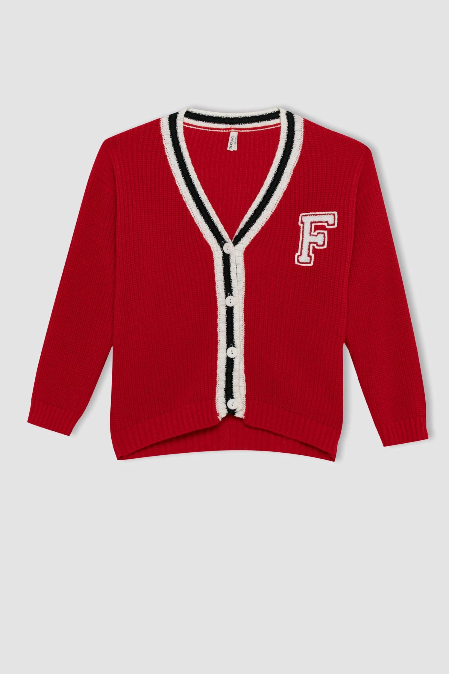 Kız Çocuk V Yaka Kolej Triko Okul Hırkası