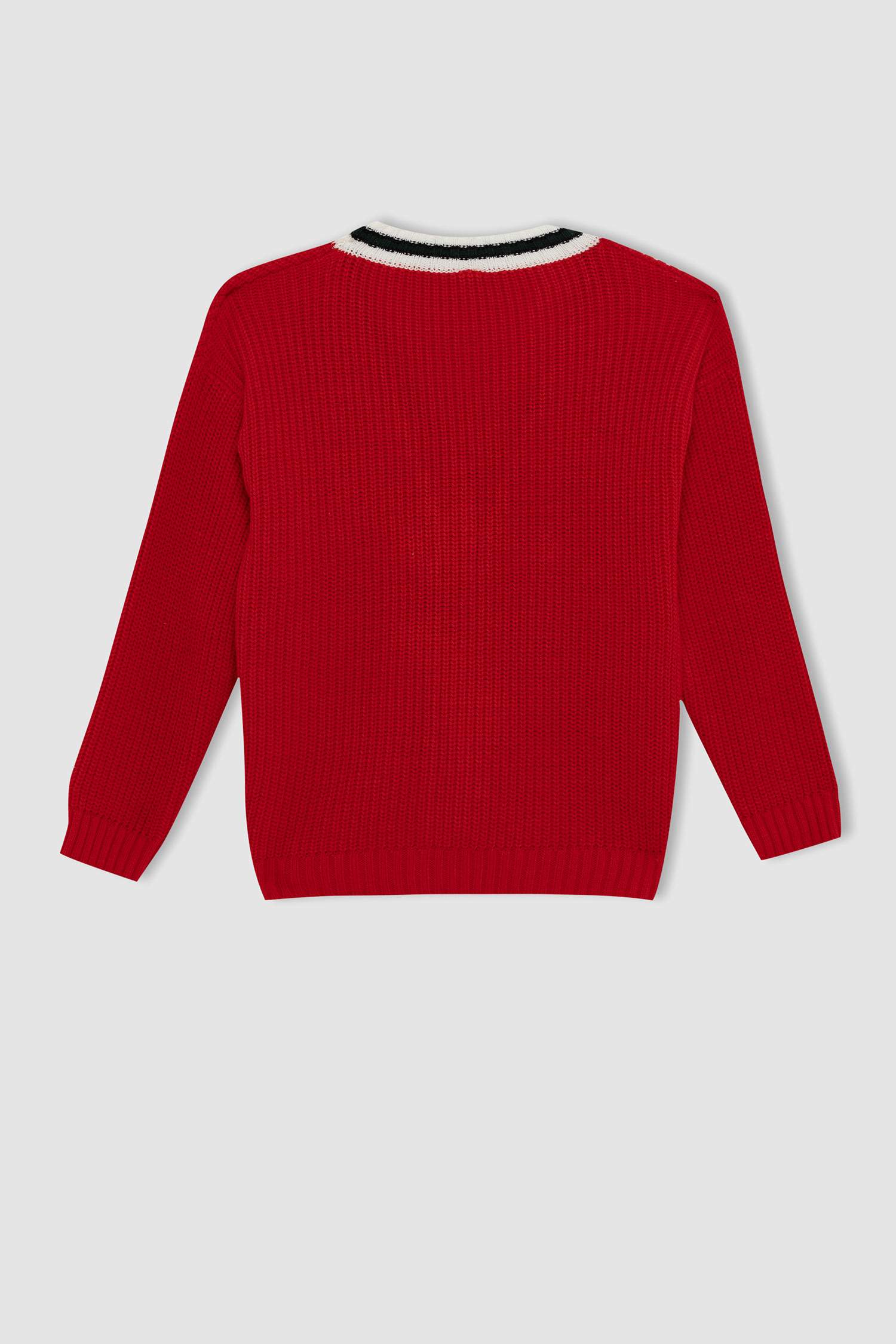 Kız Çocuk V Yaka Kolej Triko Okul Hırkası