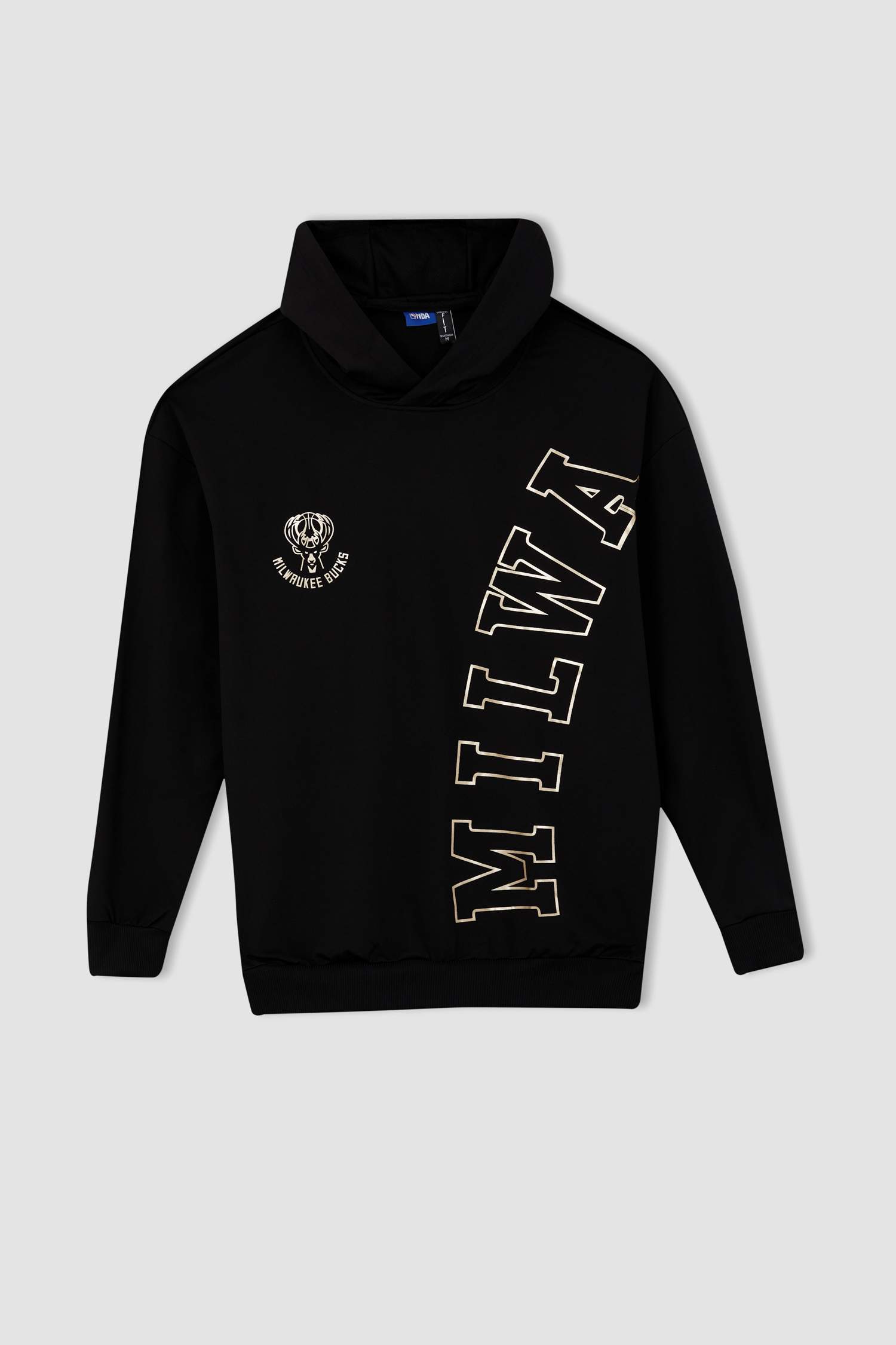 Black Man Comfort Fit NBA Milwaukee Bucks Licensed Long Sleeve Sweatshirt  2662691 | DeFacto