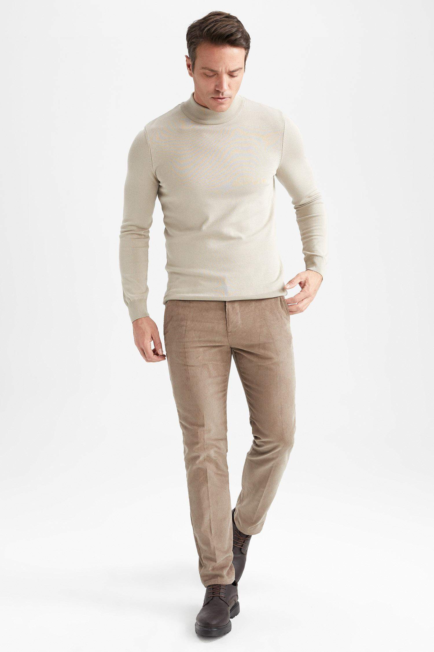 Regular Fit Velvet Trousers